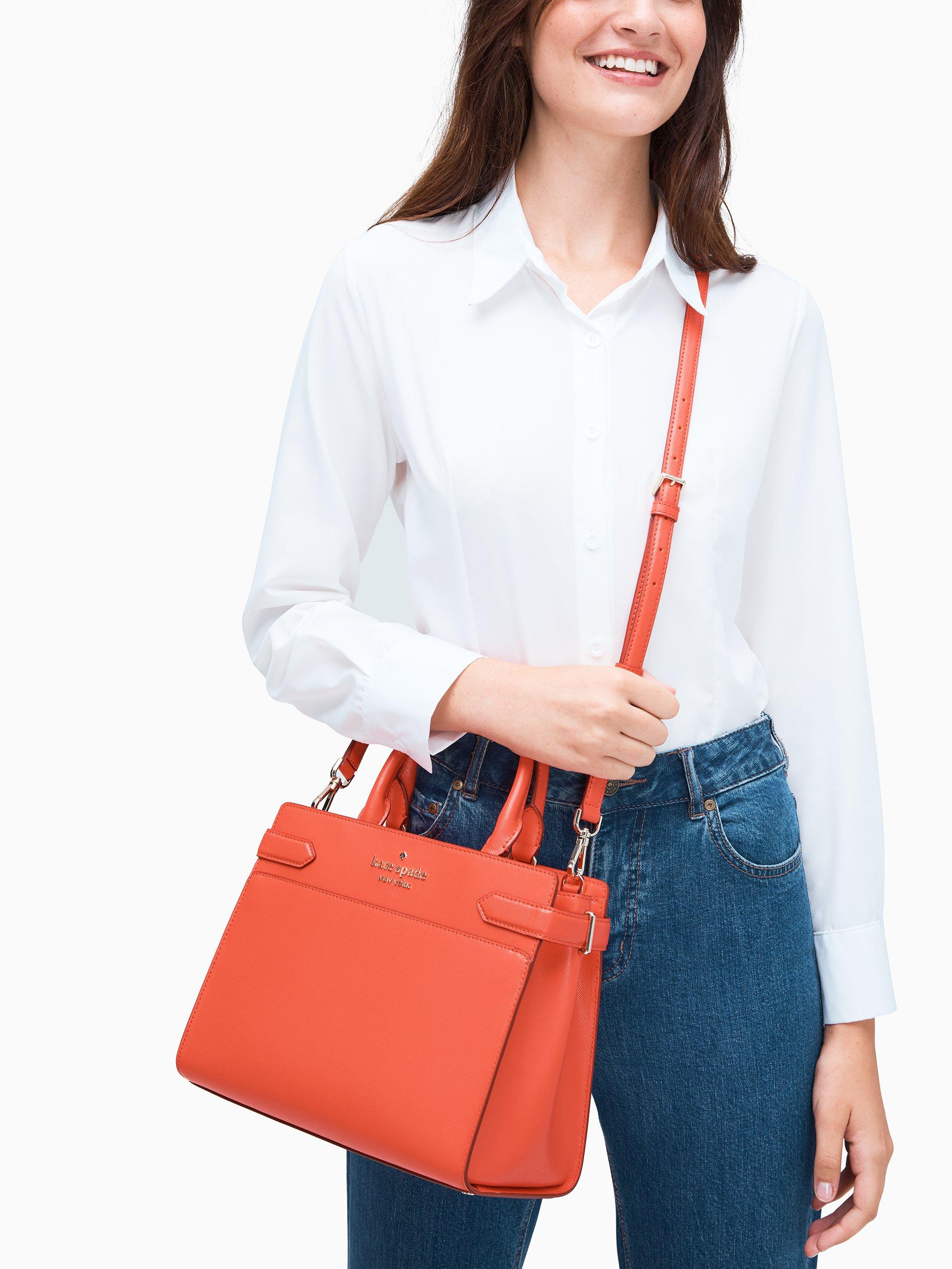 kate spade staci medium satchel black