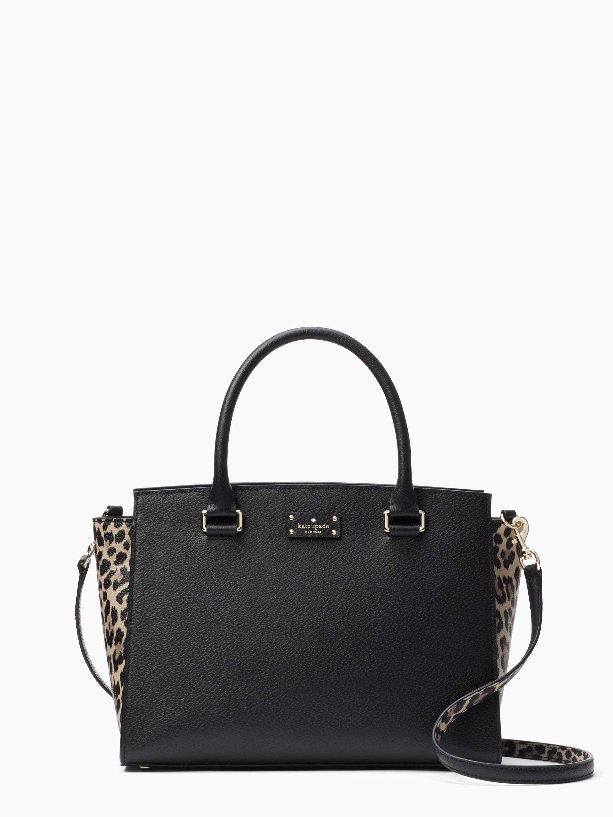 kate spade black and leopard purse