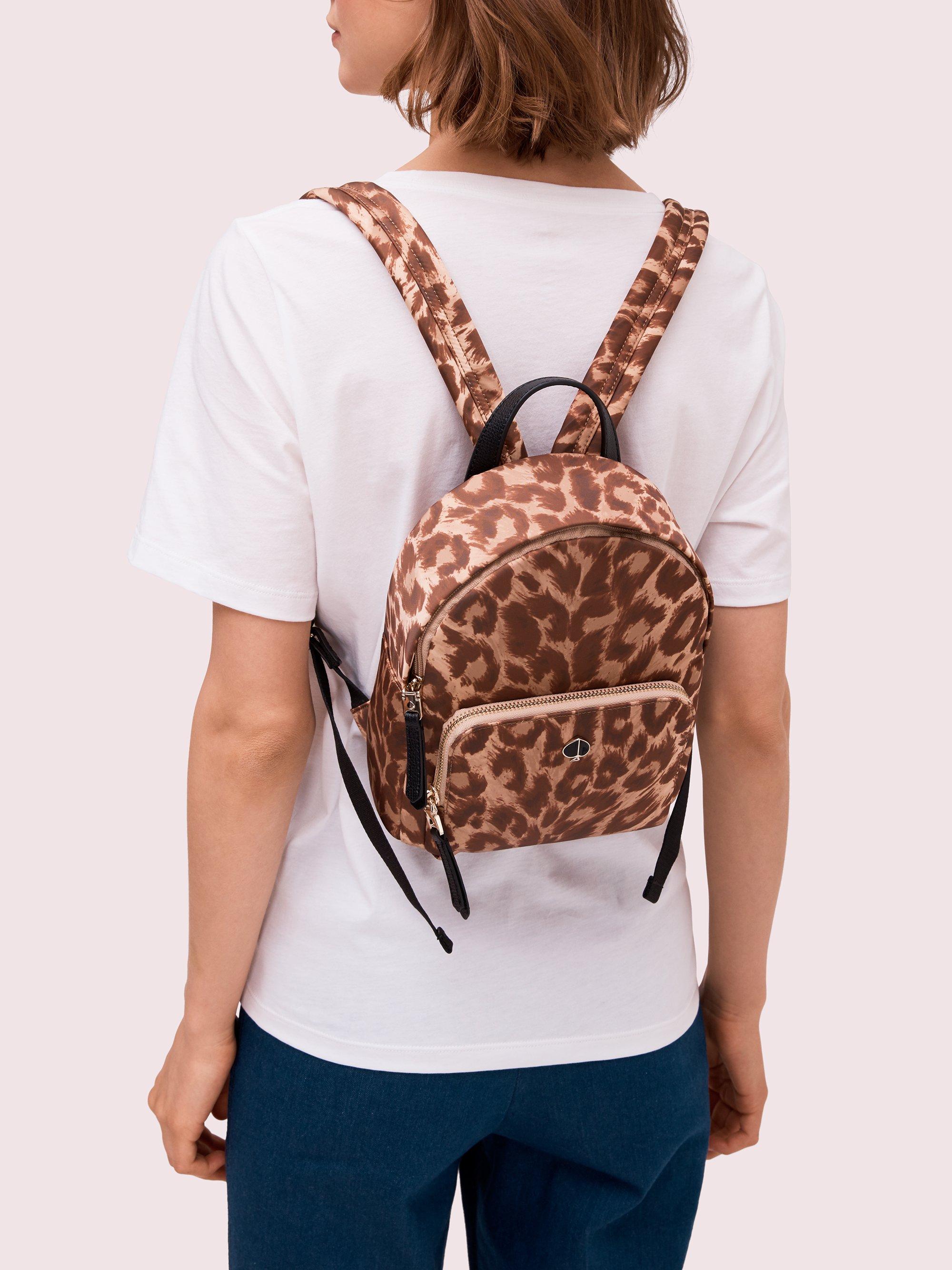 kate spade leopard backpack