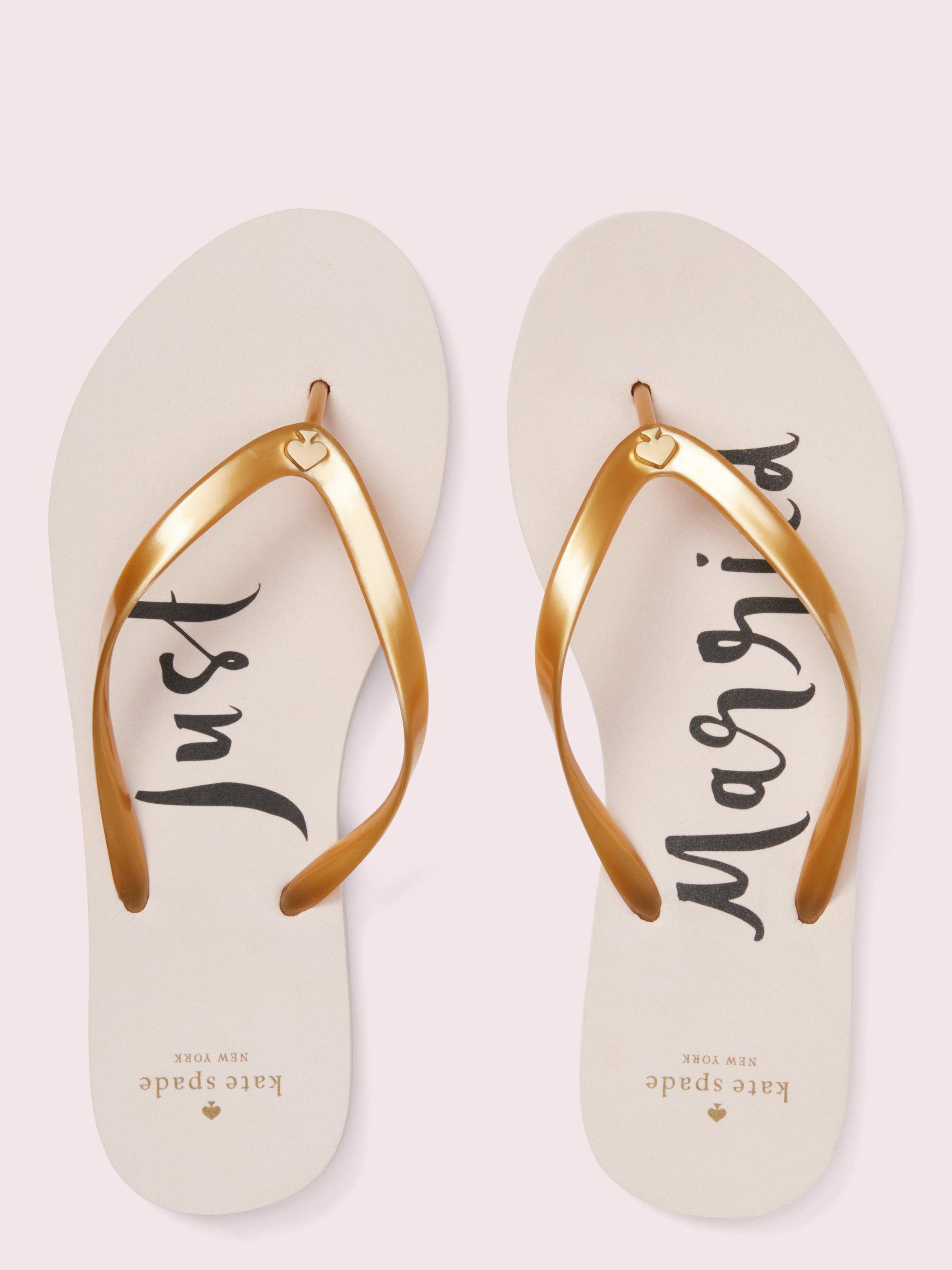 kate spade bride flip flops