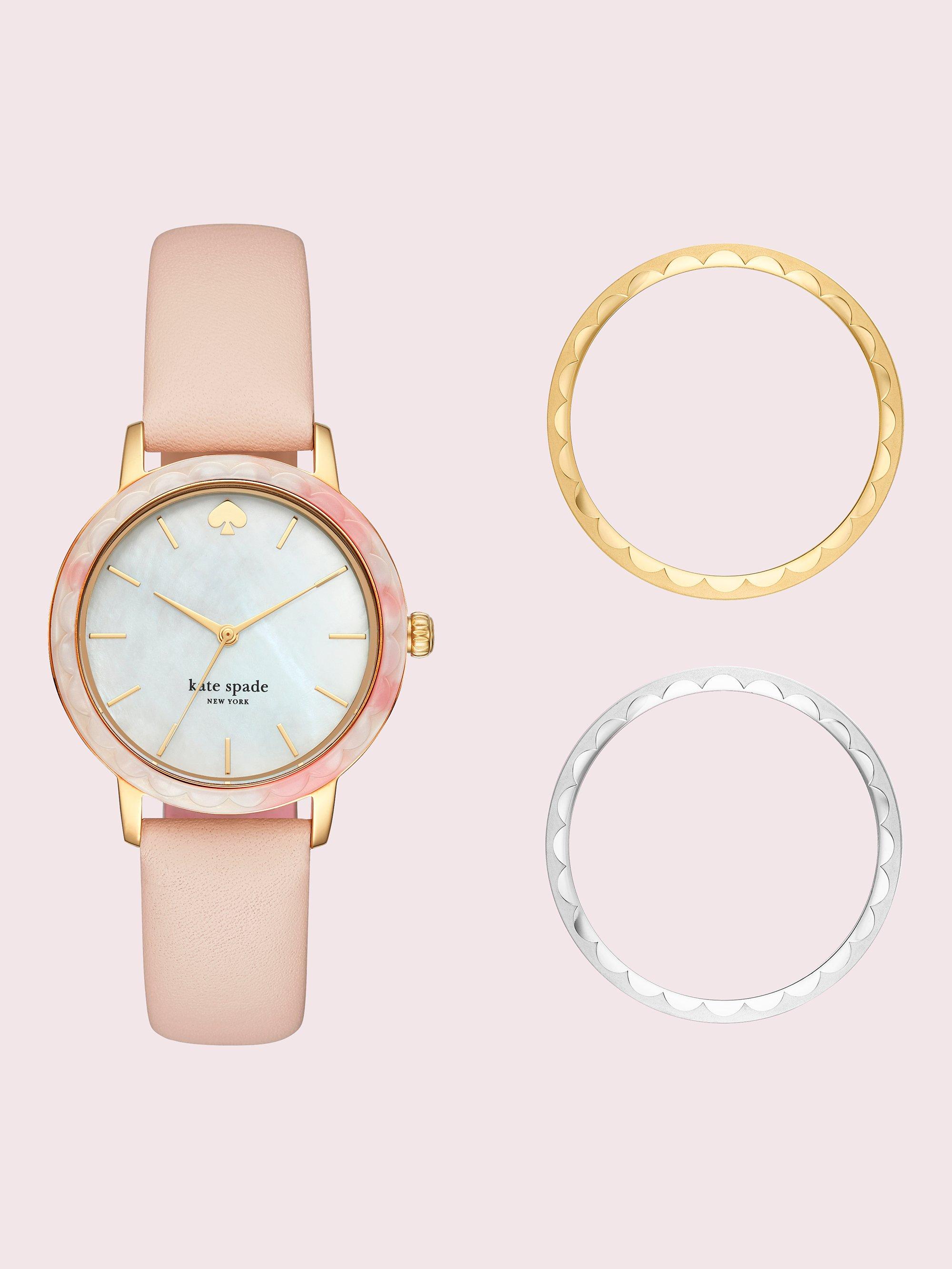 Kate Spade Leather Morningside Interchangeable Top - Ring Watch in 