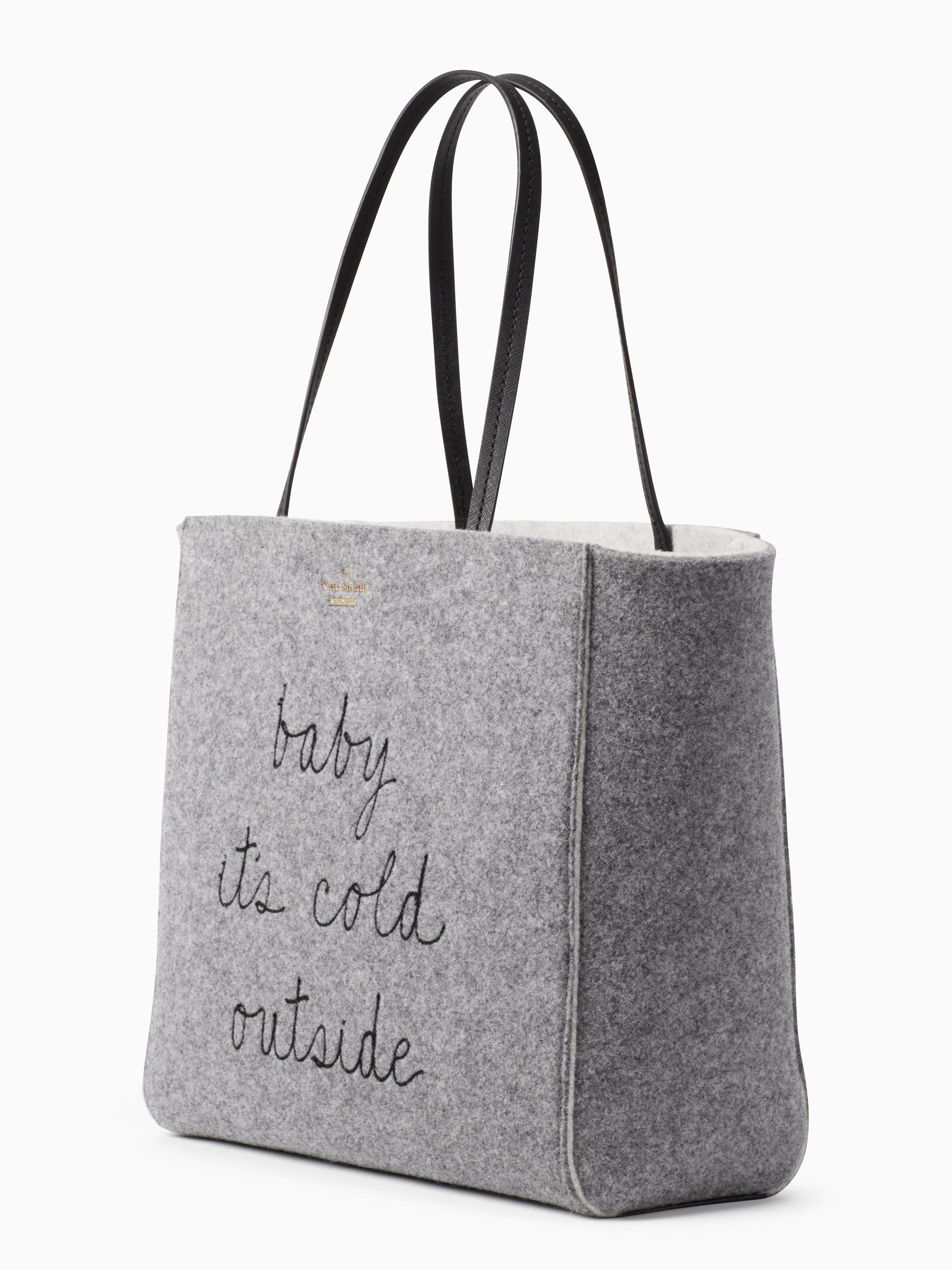 Kate Spade Tweed Star Bright Baby It's Cold Outside Tote Lyst