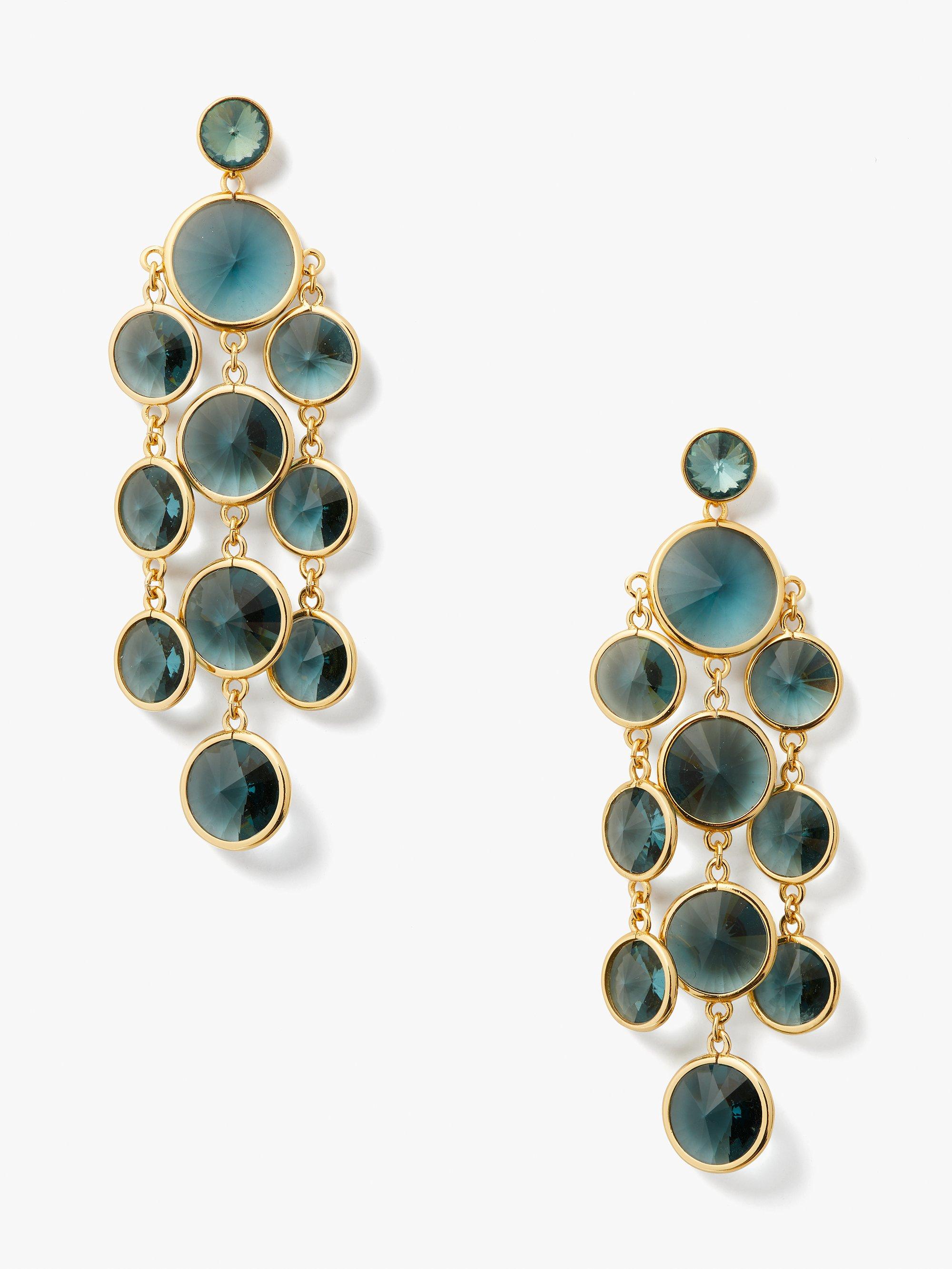 Kate Spade Sparkling Chandelier Earrings in French Navy/White (Blue) Lyst