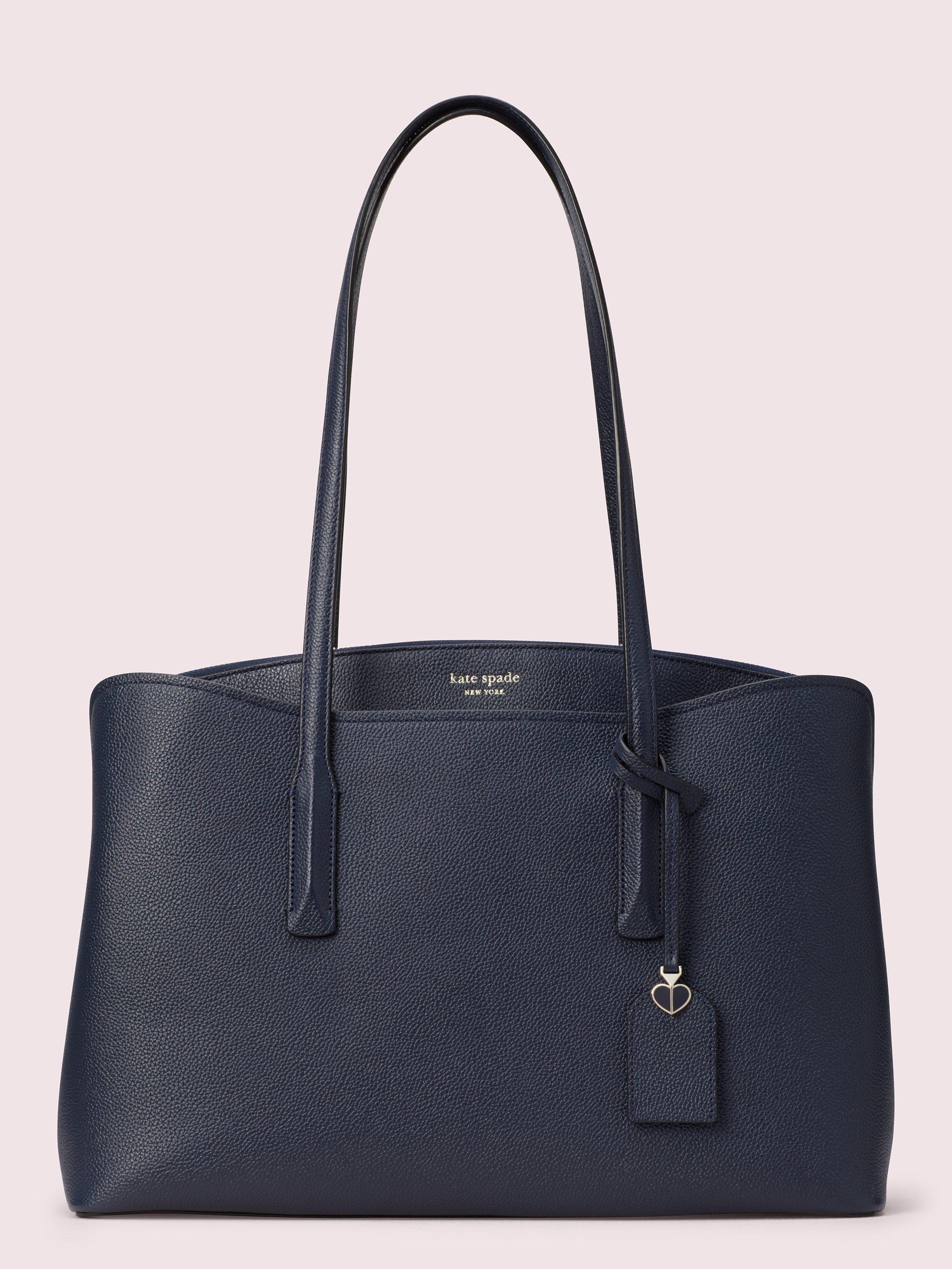 Kate Spade Leather Margaux Large Work Tote in Blue - Save 30% - Lyst