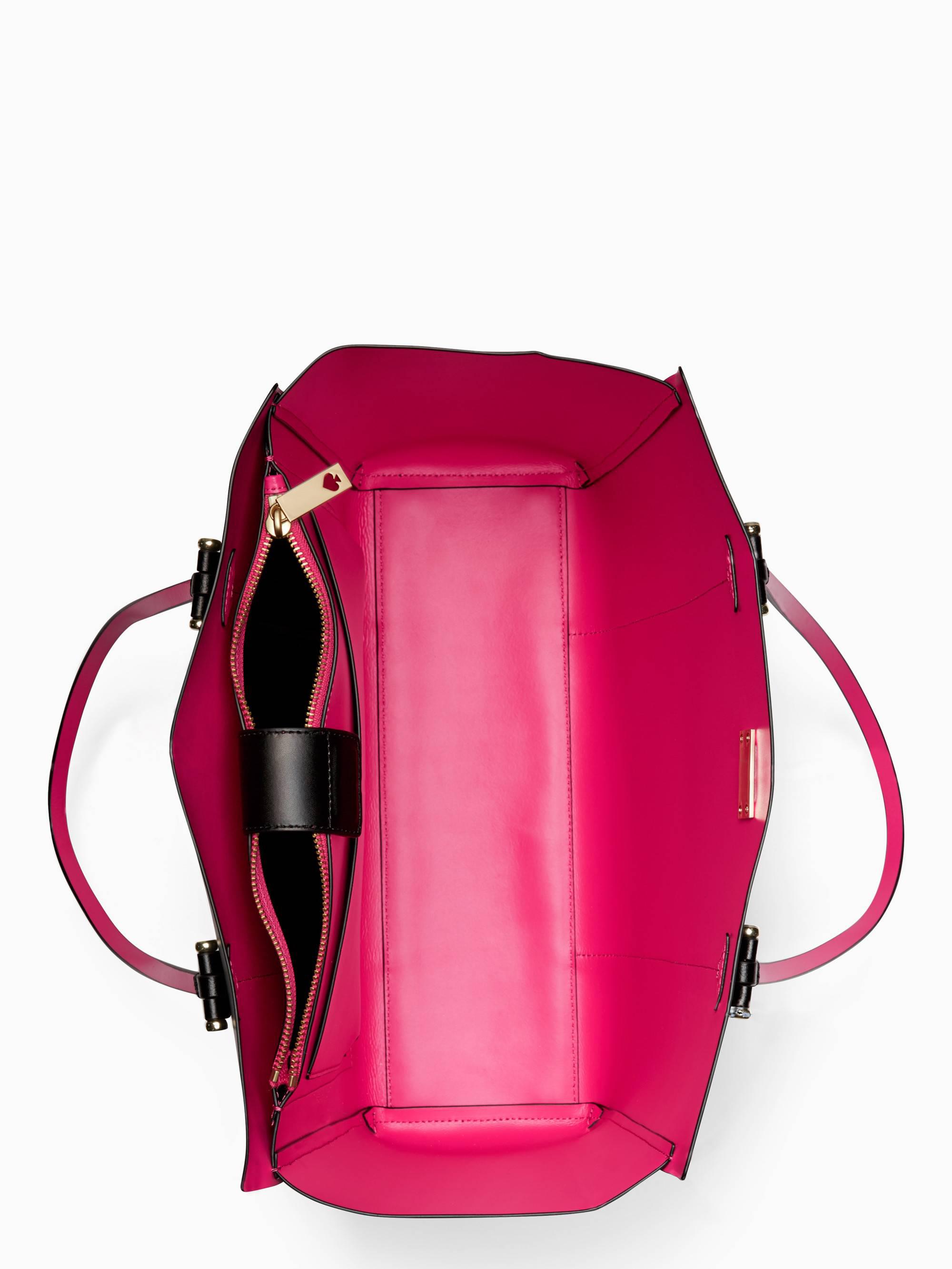 kate spade black and pink tote