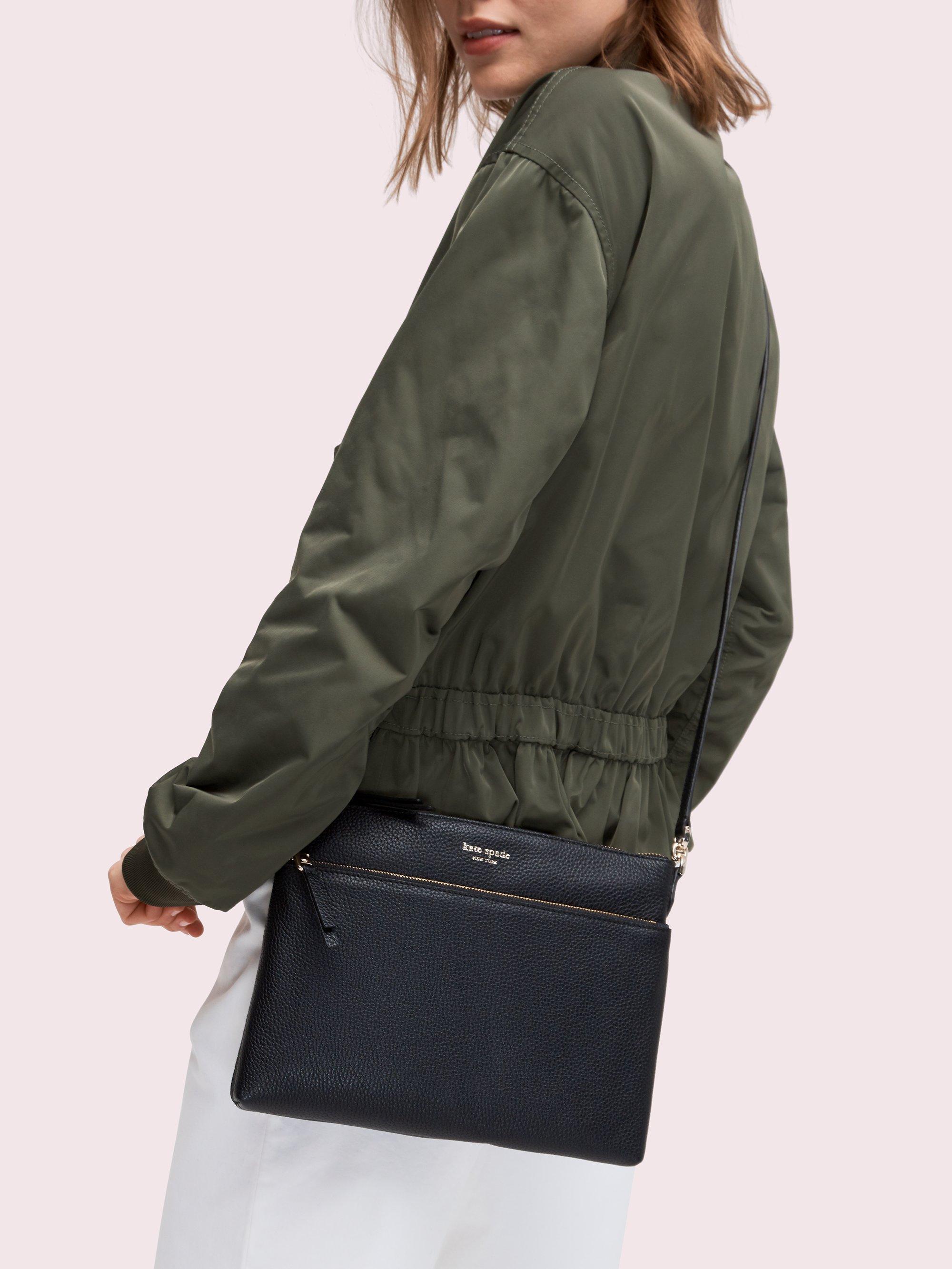 medium polly leather crossbody bag