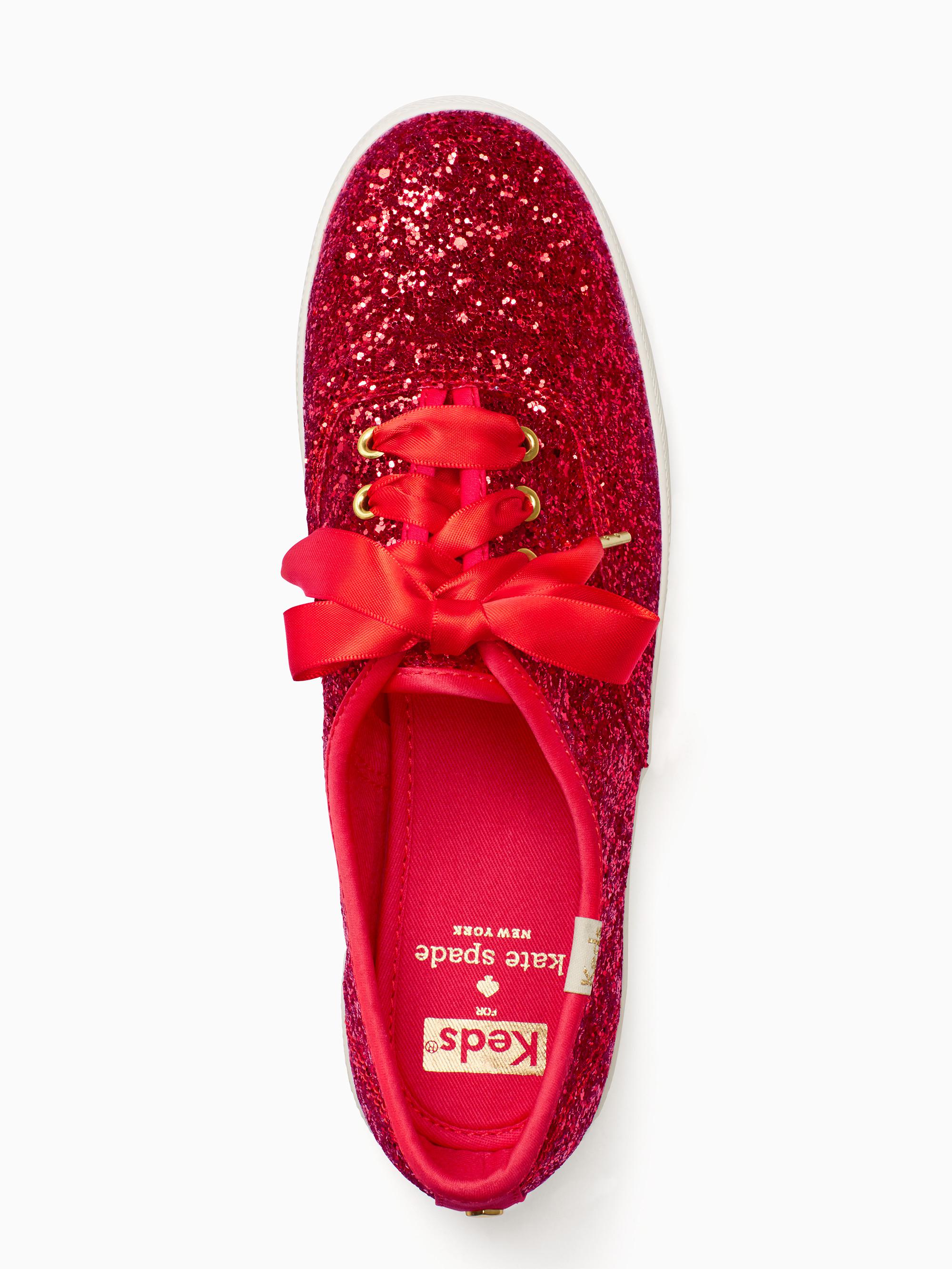 red sparkle keds