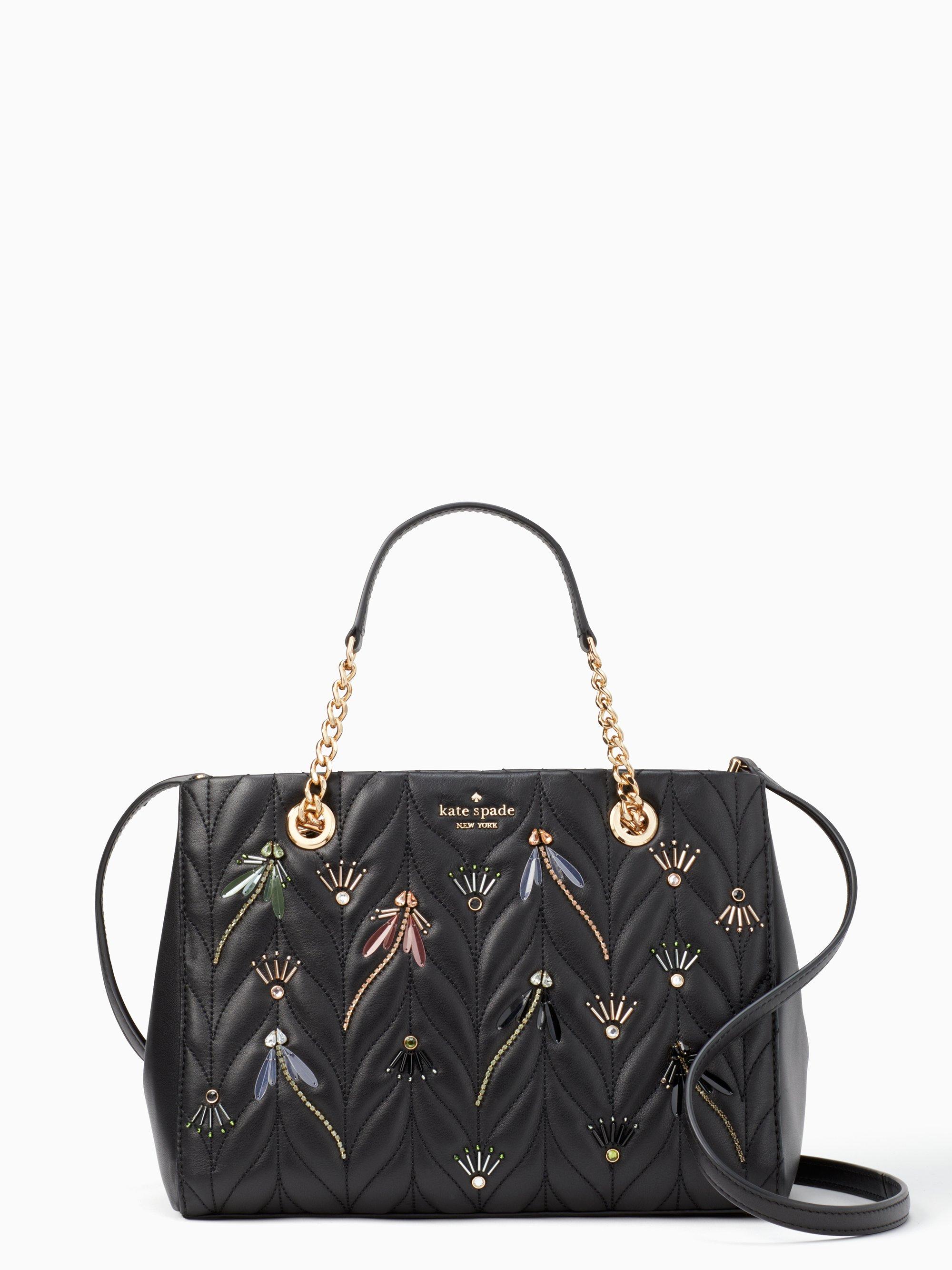 Kate Spade Leather Briar Lane Quilted Dragonfly Meena in Black | Lyst