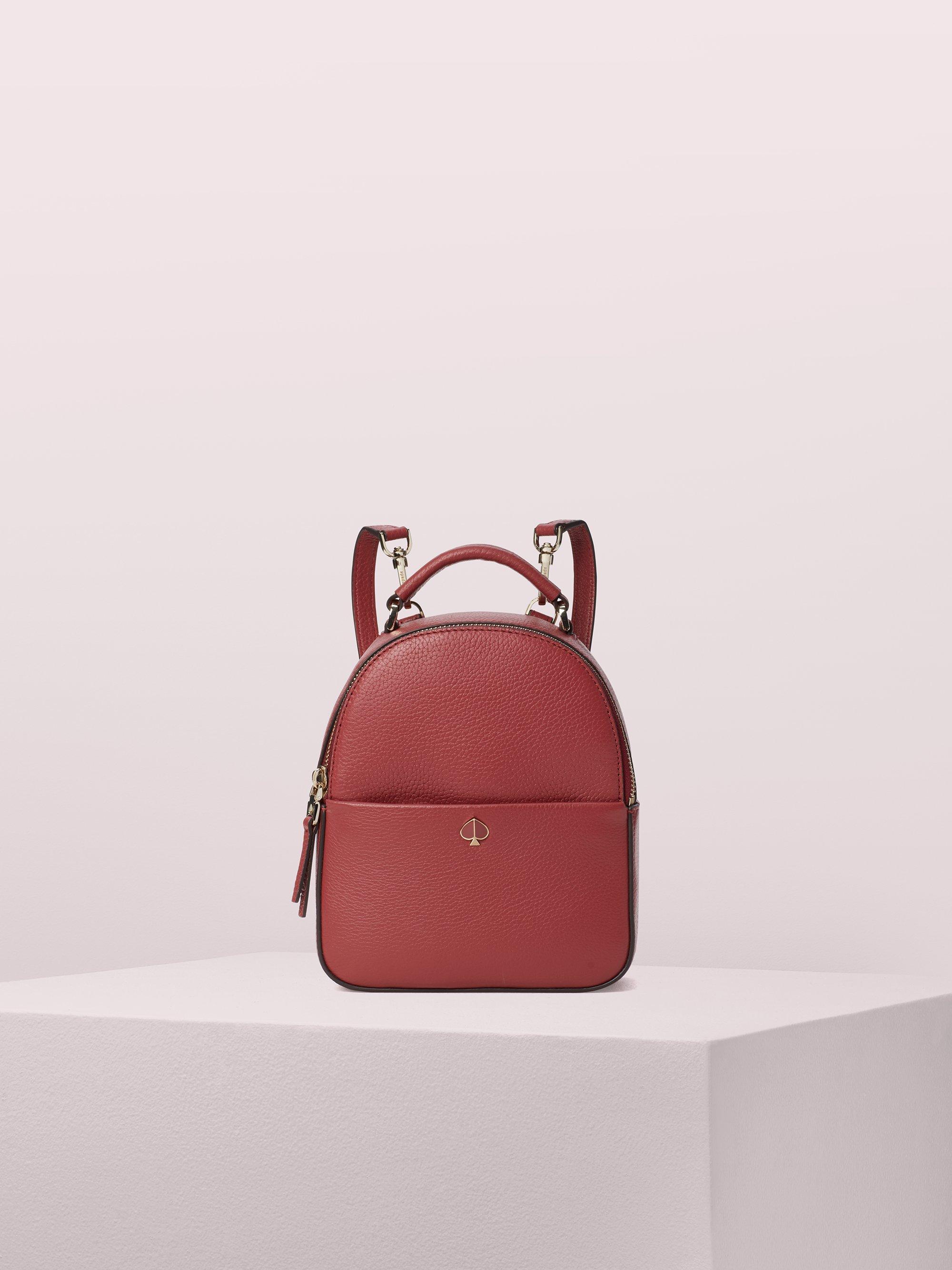 Kate Spade Leather Polly Mini Convertible Backpack in Red - Lyst