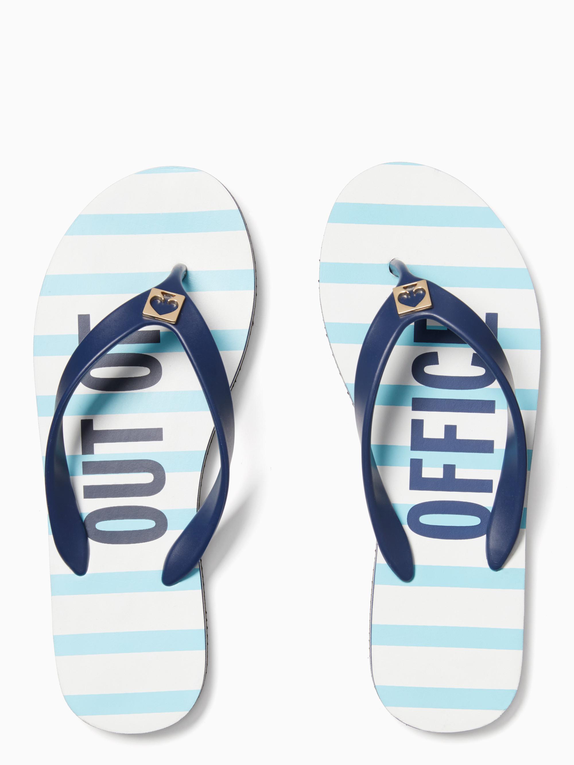 kate spade blue flip flops