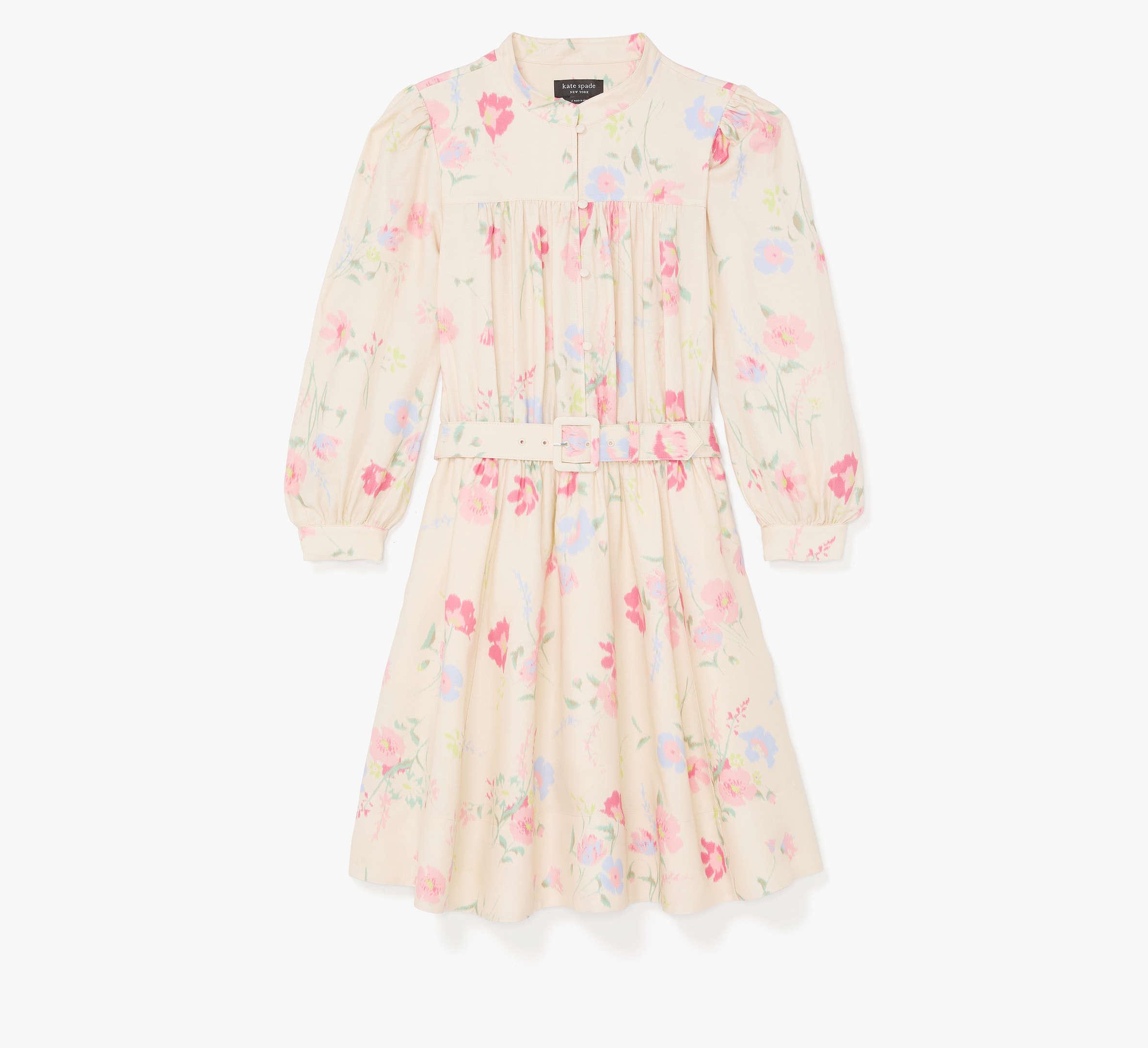 Kate Spade Whimsical Garden Belted Shirt Dress in Pink | Lyst