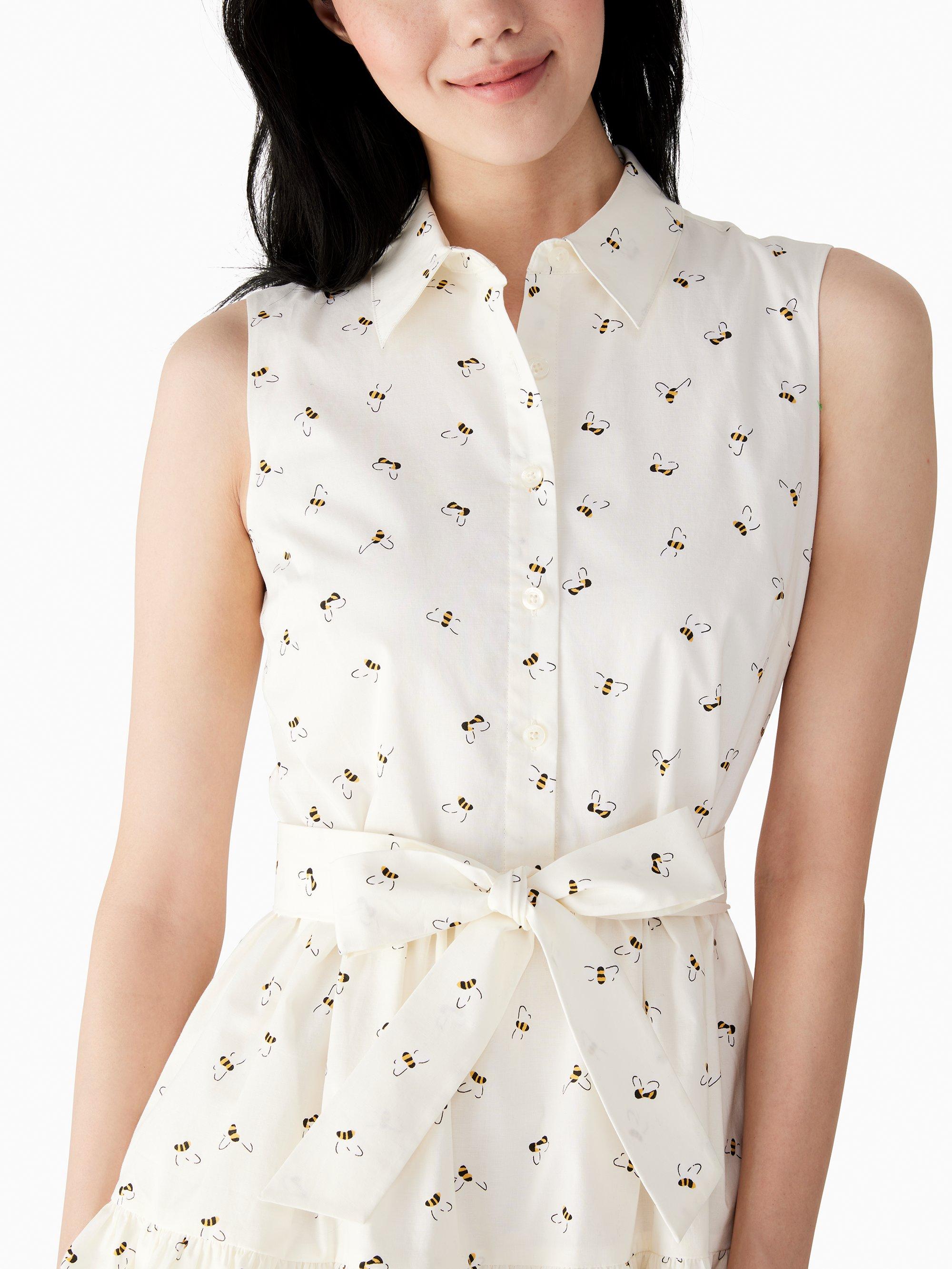 Kate Spade Bees Shirtdress in Cream 