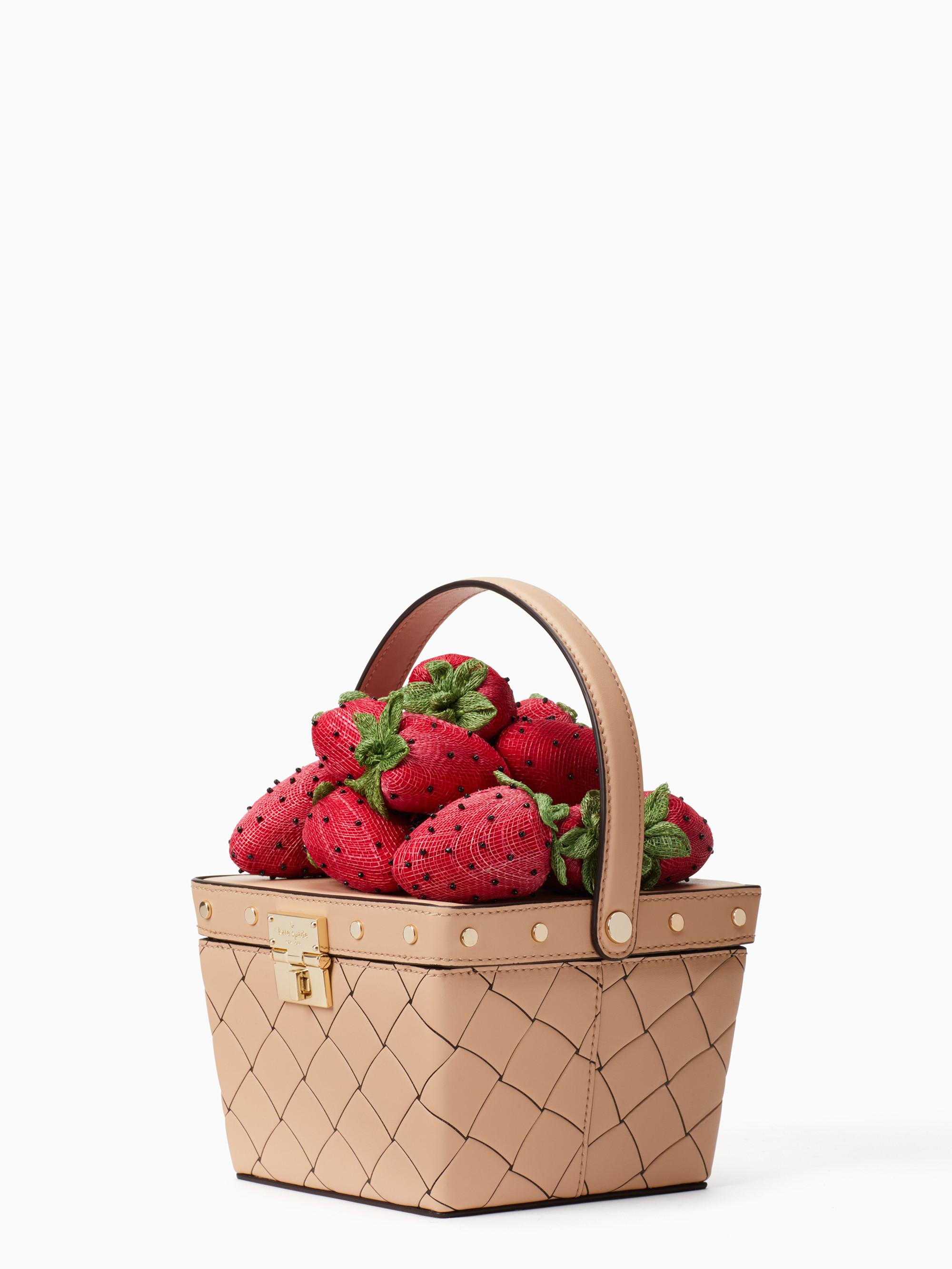 Kate Spade Picnic Perfect Woven Leather Basket Lyst