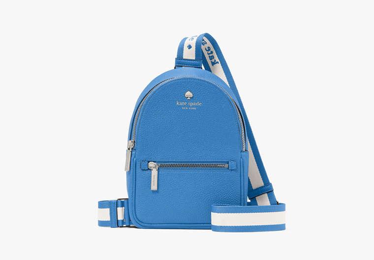 kate spade spade link mini convertible backpack blue multi New York Tote keys and phone kate spade backpack handbag for