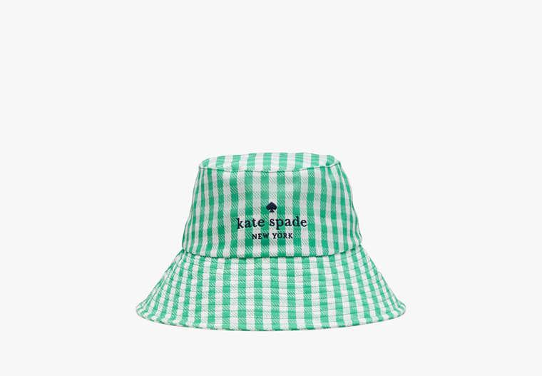 kate spade Green and Cream Printed Canvas Bucket Hat kate spade | Accessories | Kate Spade Jazzy Gingham Bucket  main image 4