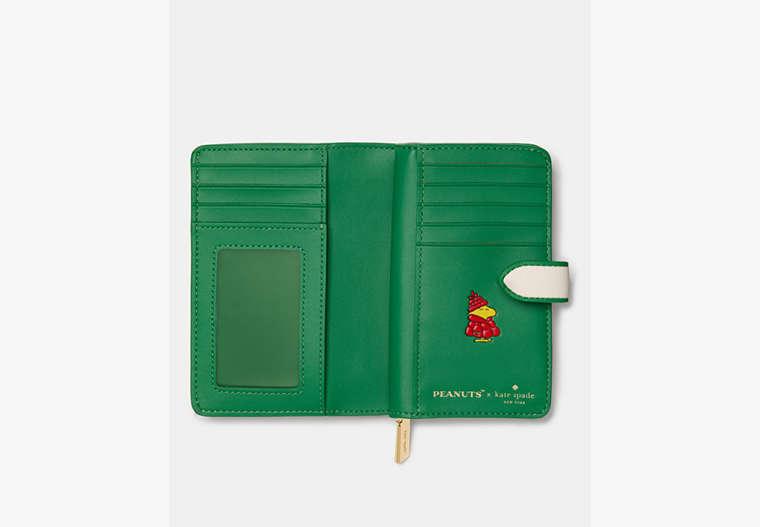 Kate Spade Peanuts X Ksny Snoopy Medium Bifold Wallet, Cream in
