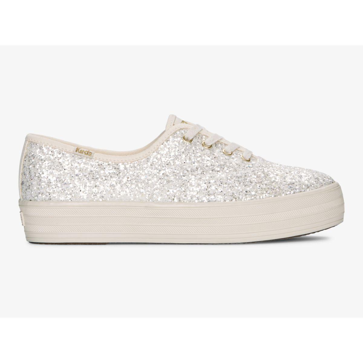 Keds The Platform Glitter Celebration in White Lyst