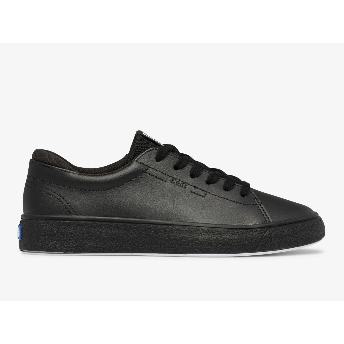 Keds Alley Leather Grit Foxing Sneaker in Black Lyst