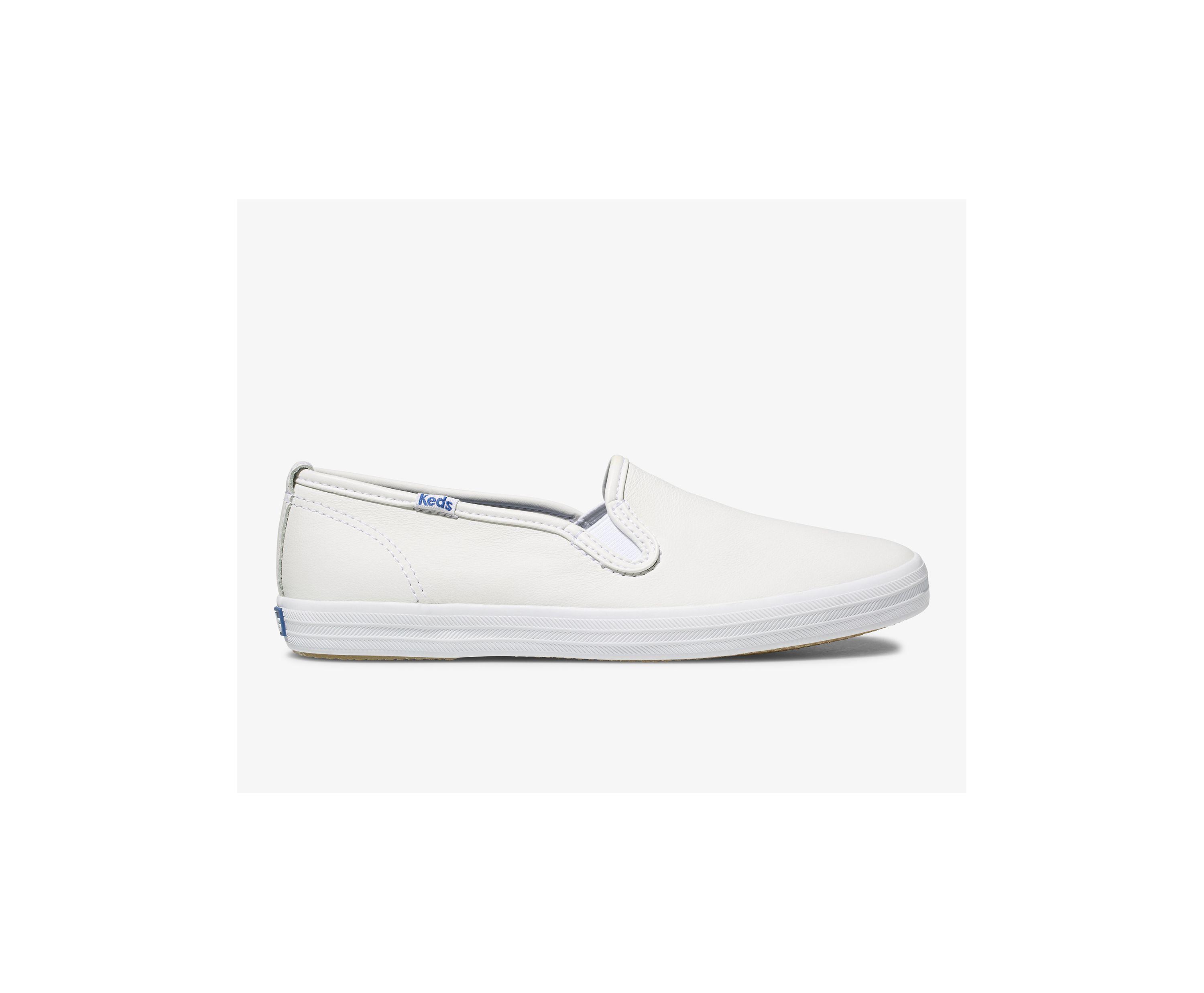 Keds Champion Slip On Leather in White - Lyst