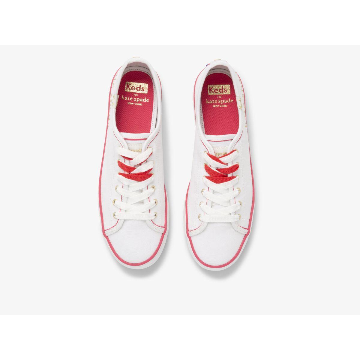 Keds Keds X Kate Spade New York Kickstart Foil Logo Sneaker in White | Lyst