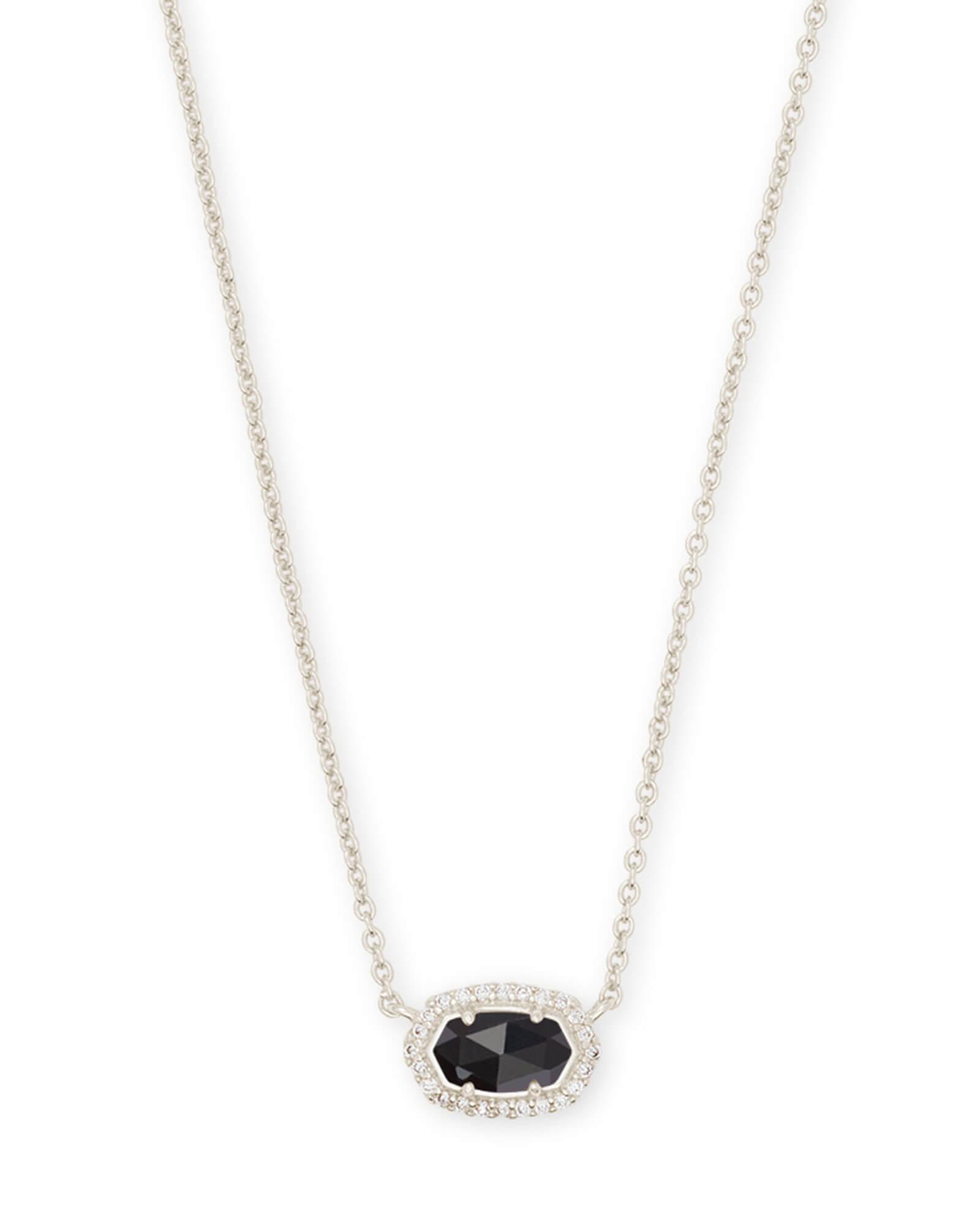 Kendra Scott Chelsea Silver Pendant Necklace in Black - Save 25% - Lyst