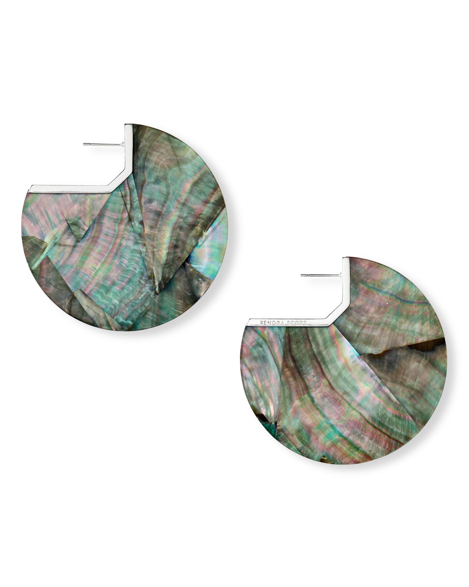 kendra scott silver hoop earrings