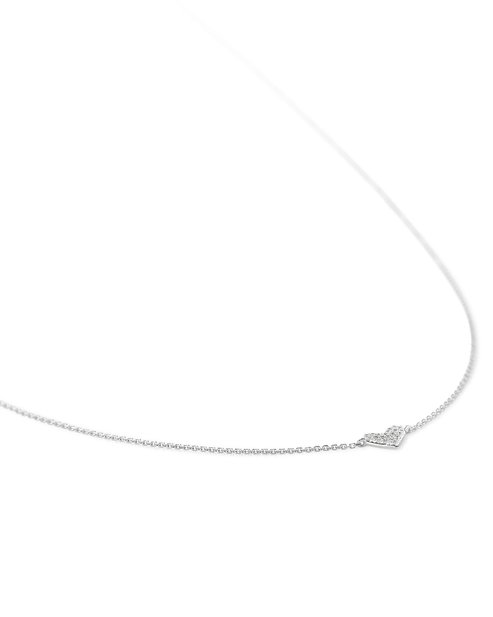 Kendra Scott Heart 14k White Gold Pendant Necklace Lyst