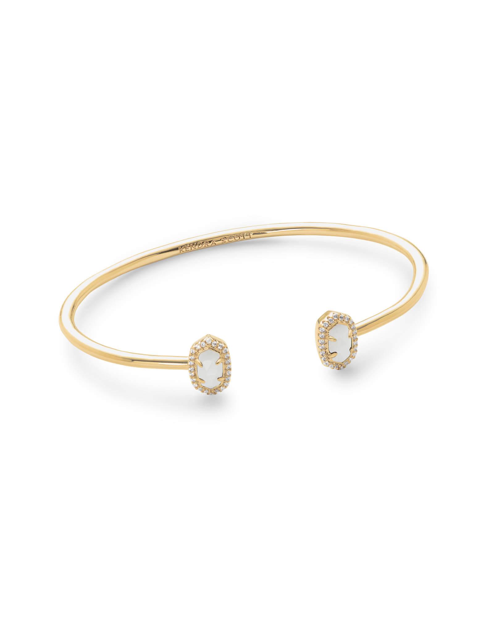 Kendra Scott Calla Gold Cuff Bracelet in White Pearl (Metallic) Lyst