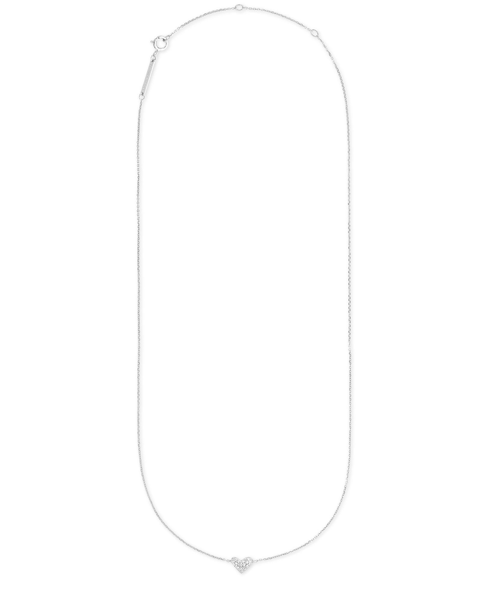 Kendra Scott Heart 14k White Gold Pendant Necklace Lyst