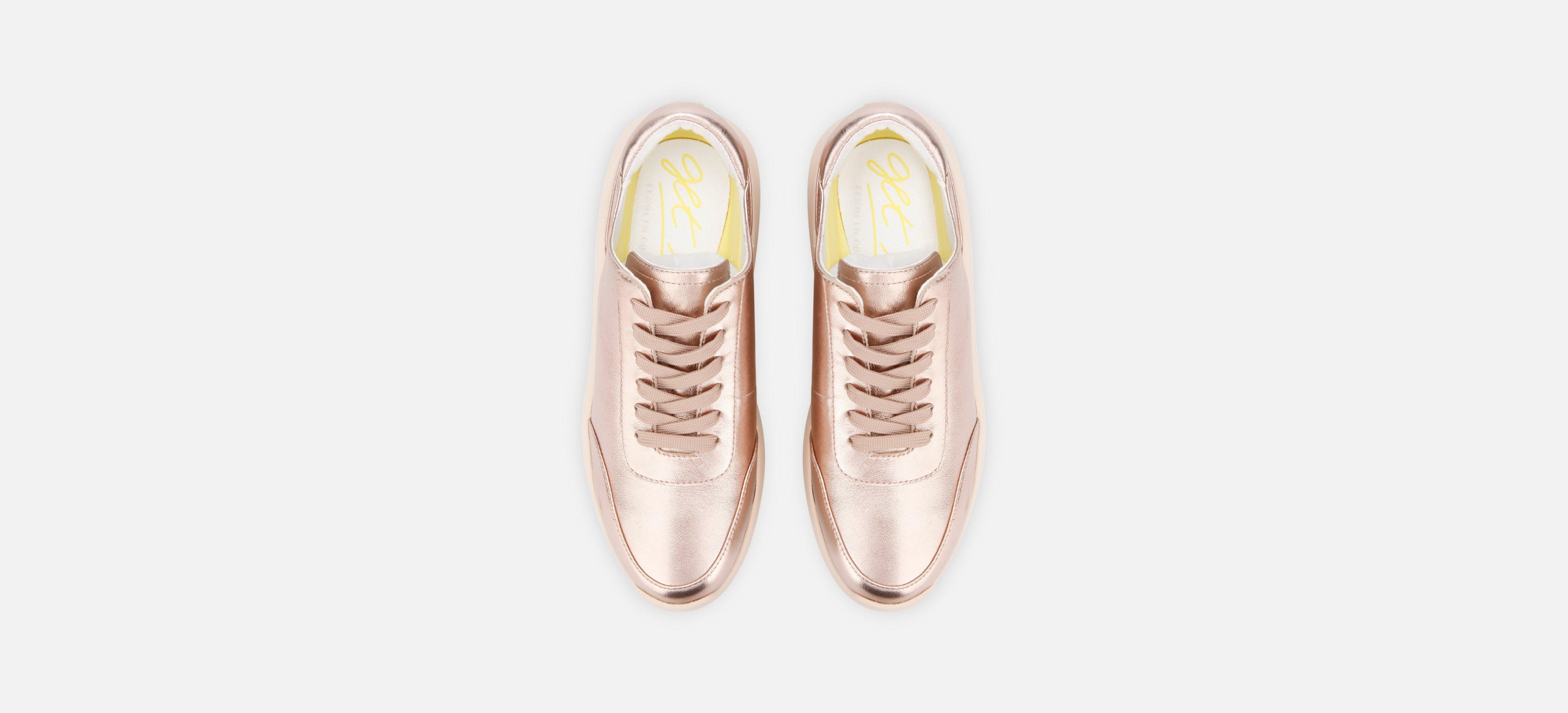 rose gold platform sneakers
