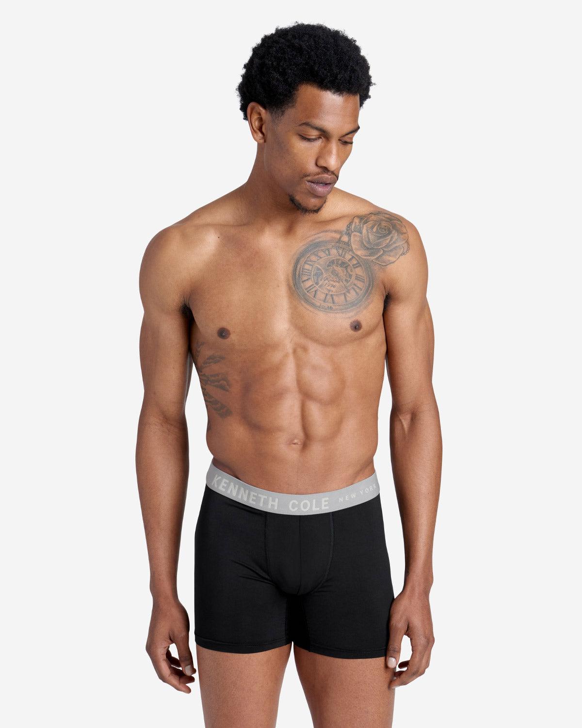 Kenneth Cole Micro Stretch Boxer Briefs 3-pack in Black for Men | Lyst