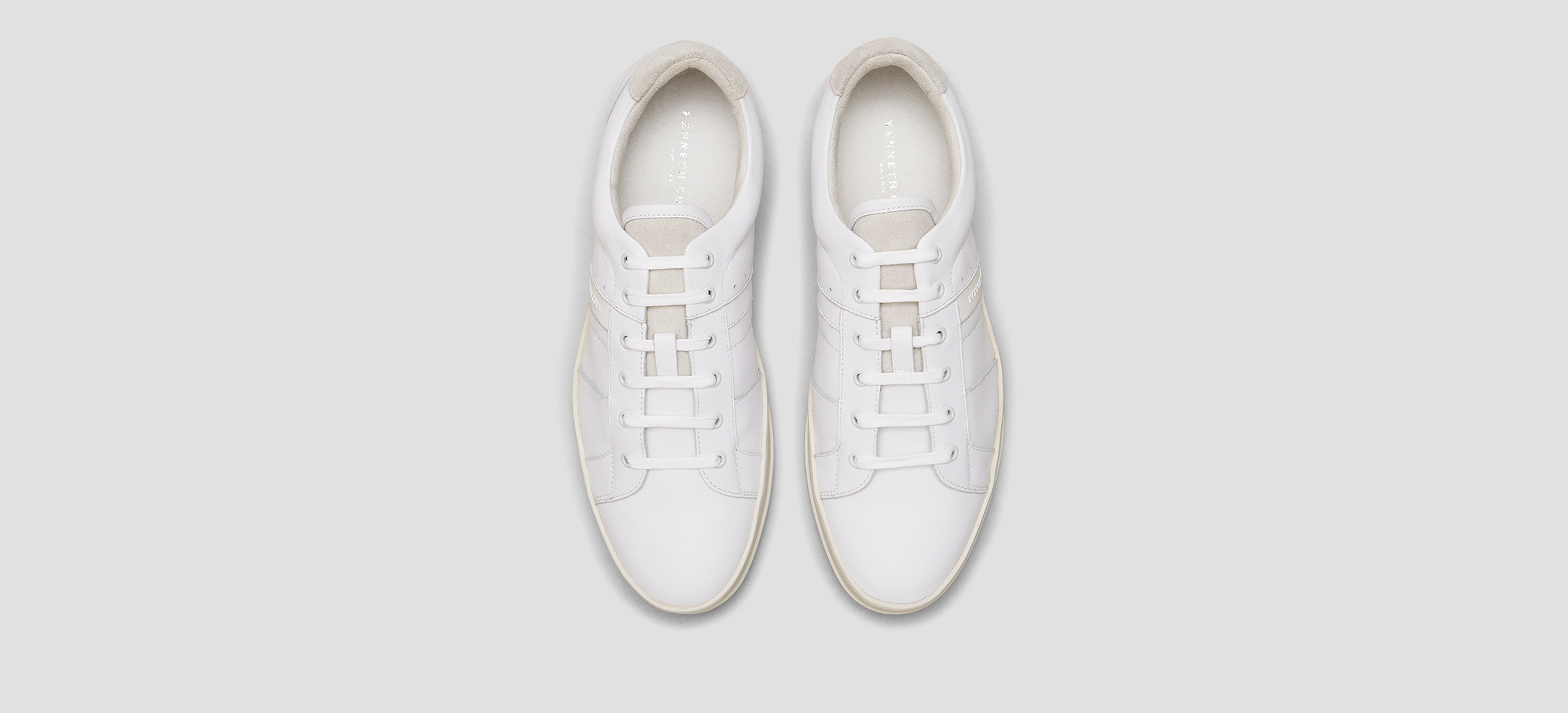 Kenneth Cole Brand Leader Leather Tennis Sneaker in White for Men - Lyst