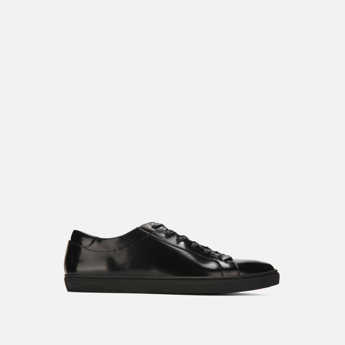 kenneth cole black leather sneakers