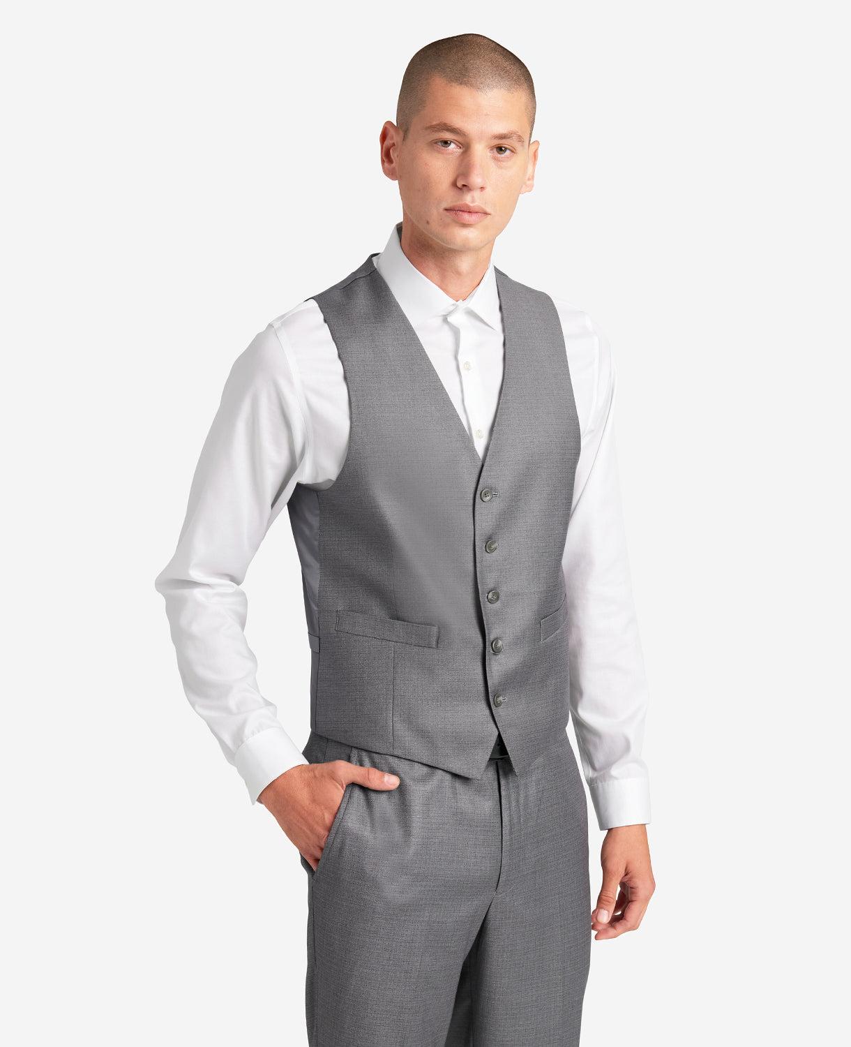Cole Ready Flex Slimfit Suit Separate Vest In Light Grey