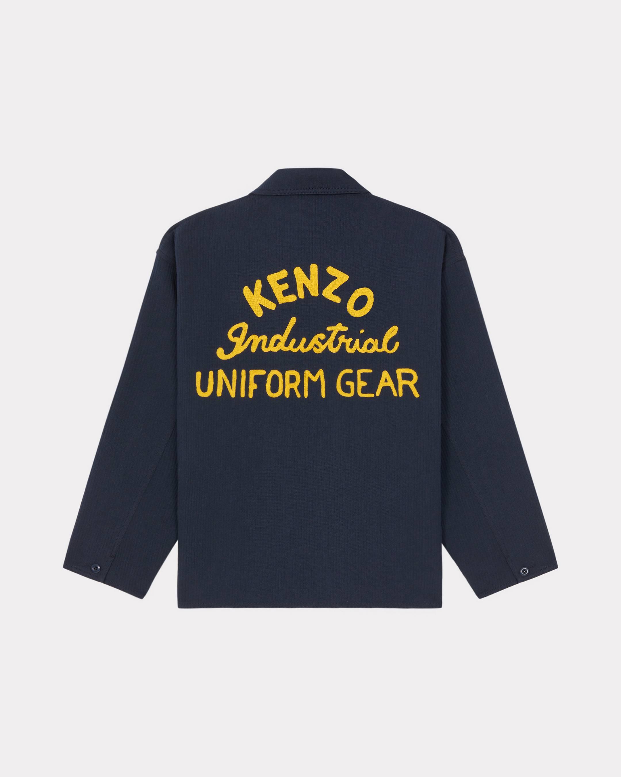 KENZO ' Drawn Varsity' Embroidered Workwear Jacket in Blue for Men | Lyst