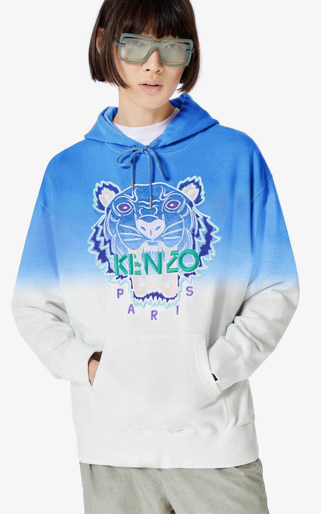 KENZO Hooded Gradient Tiger Sweatshirt for Men - Lyst
