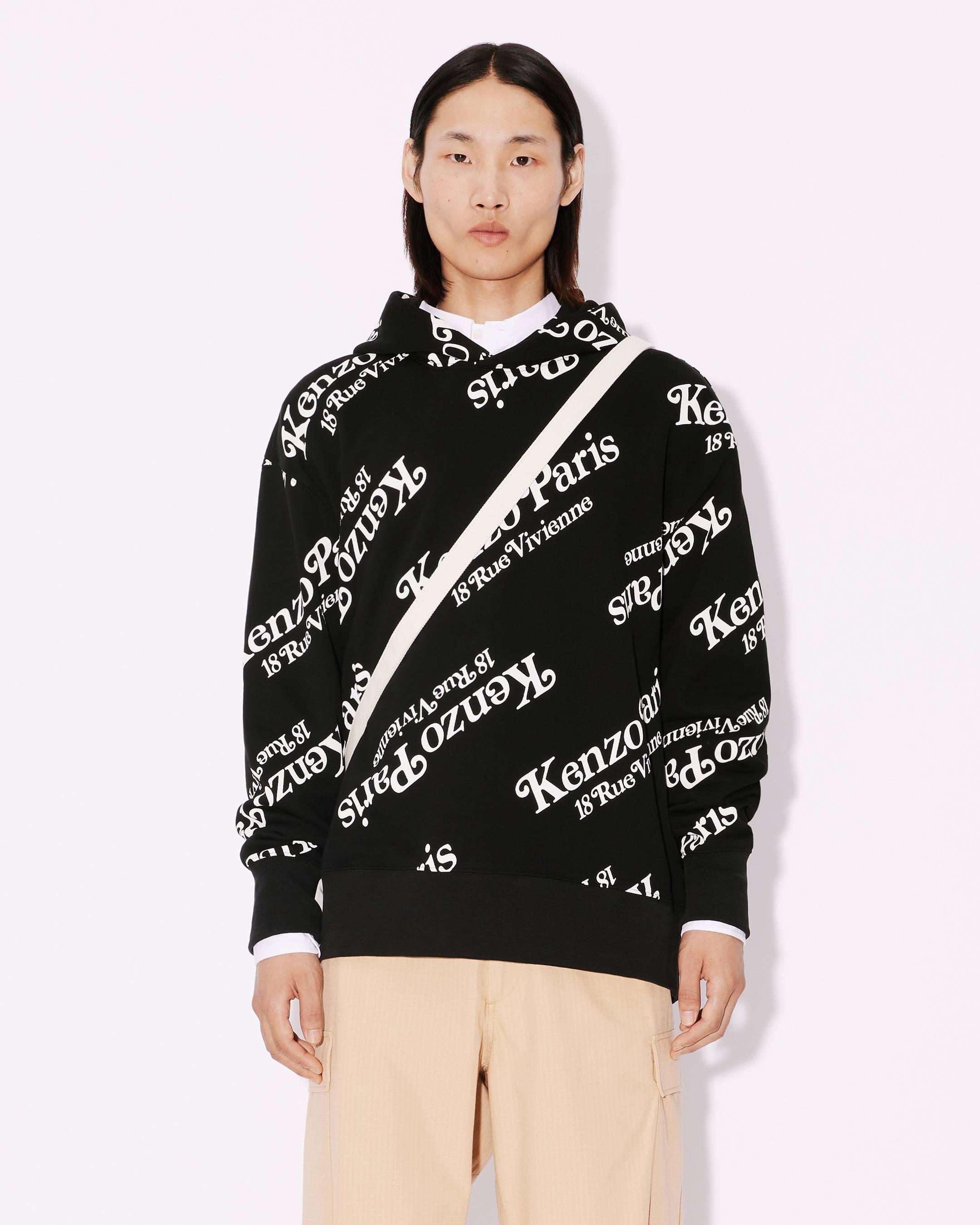 KENZO By Verdy Oversized Hooded Genderless Sweatshirt in Black