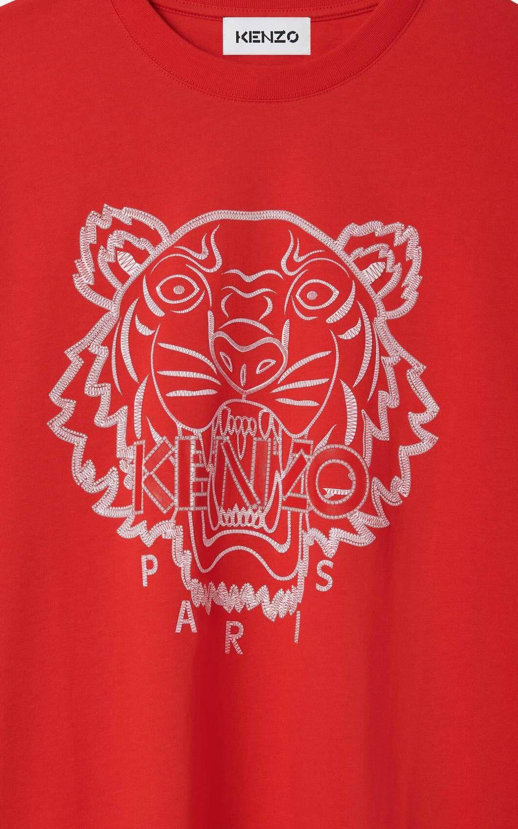 KENZO Cotton Tiger T-shirt in Red for Men - Lyst