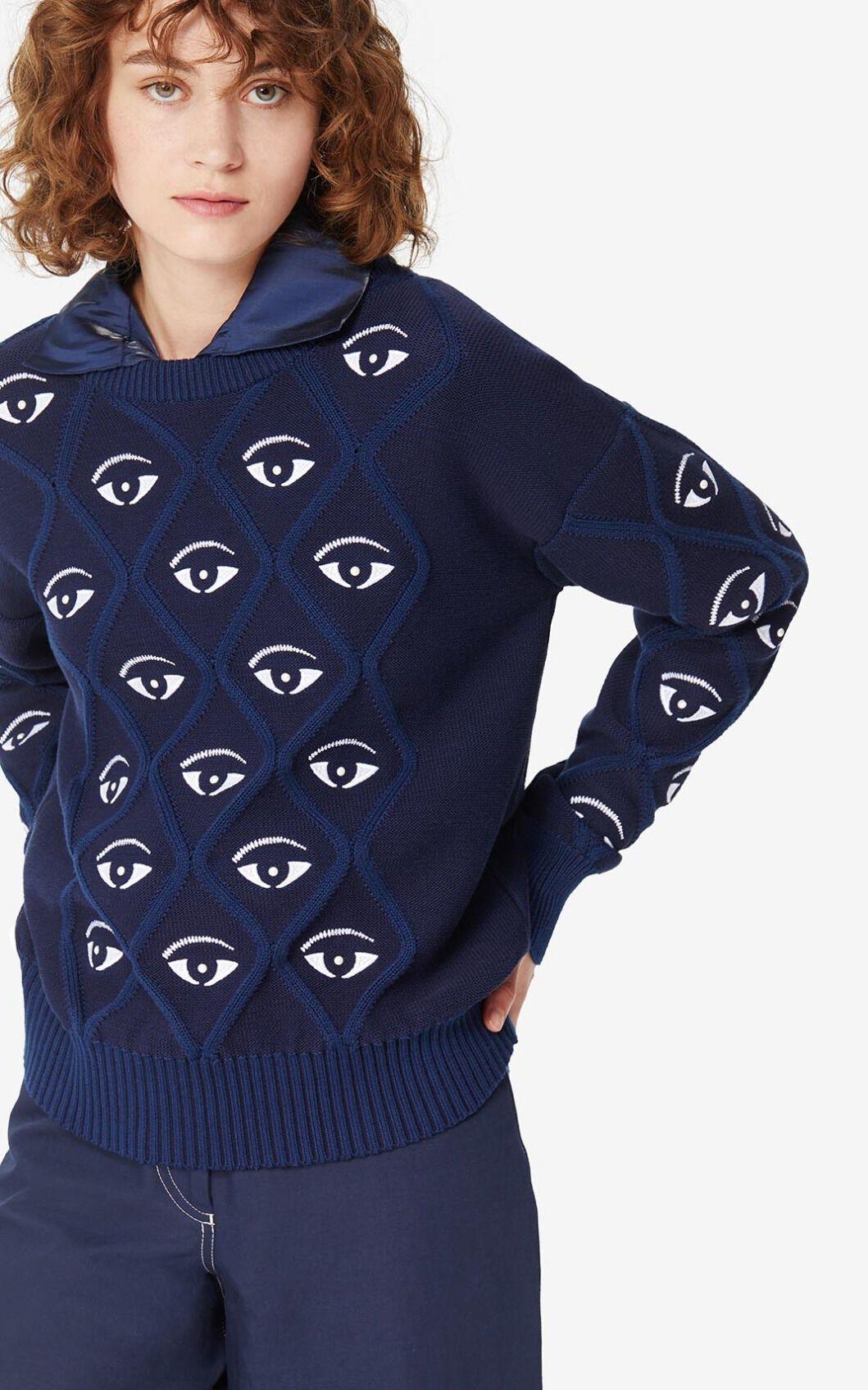 KENZO Denim Eye Jumper in Midnight Blue (Blue) Lyst