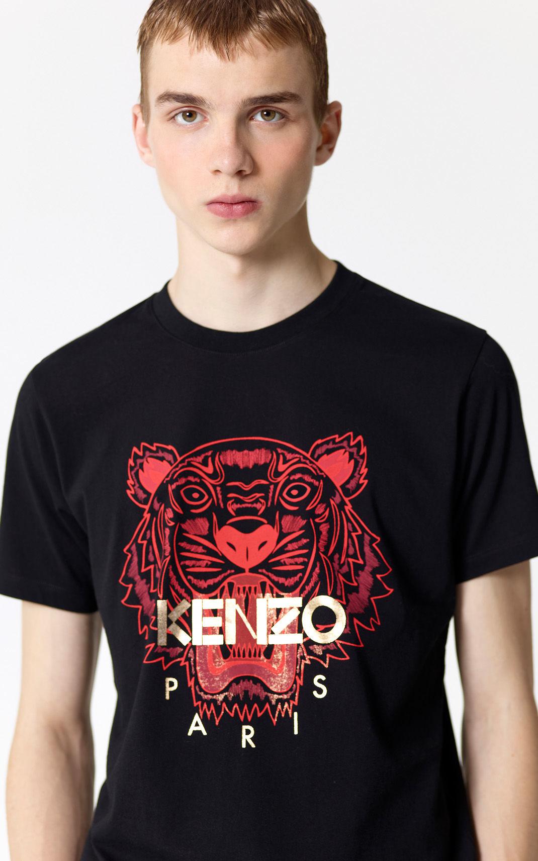 red and black kenzo t shirt
