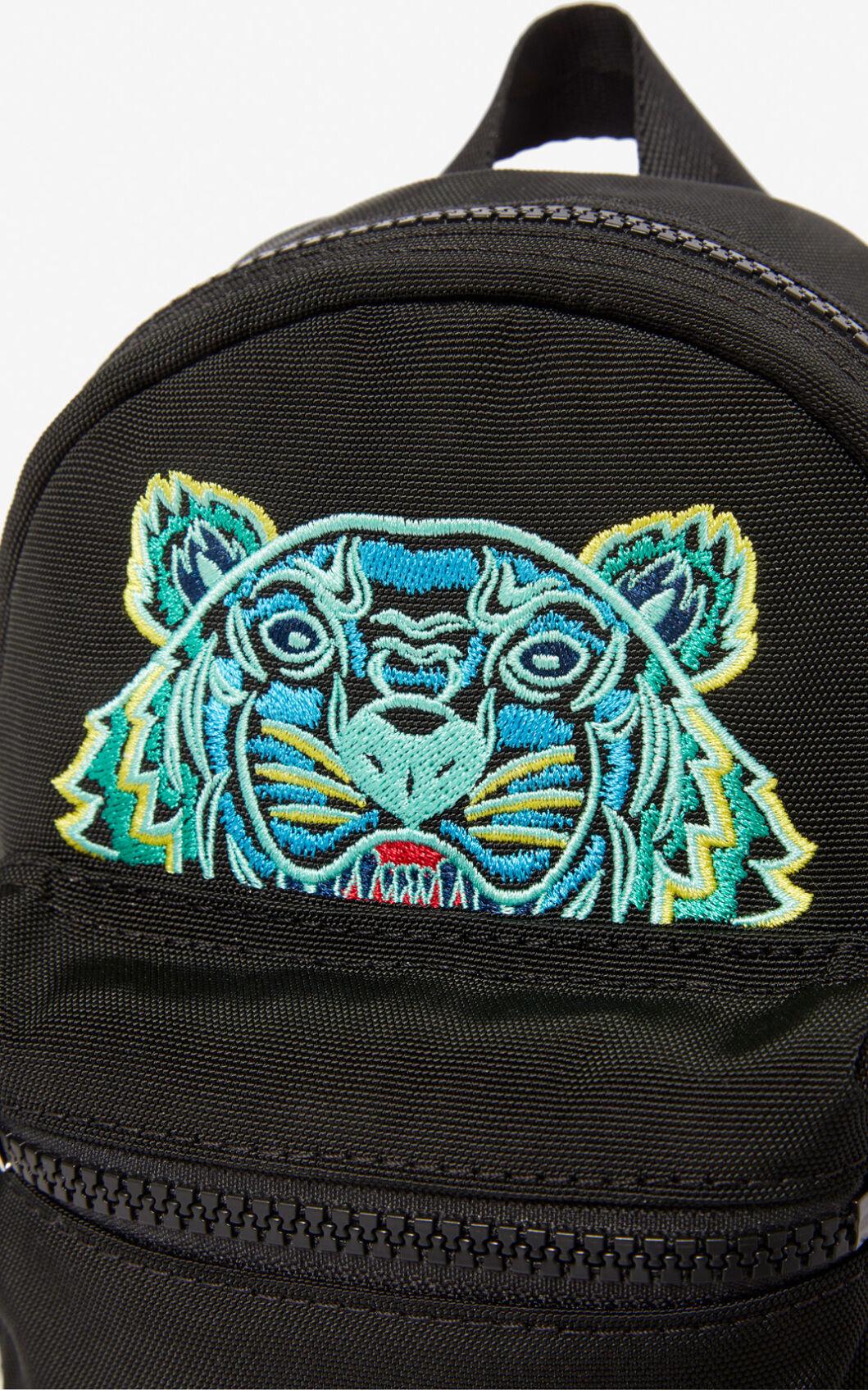 KENZO Mini Tiger Canvas Backpack in Black for Men - Lyst