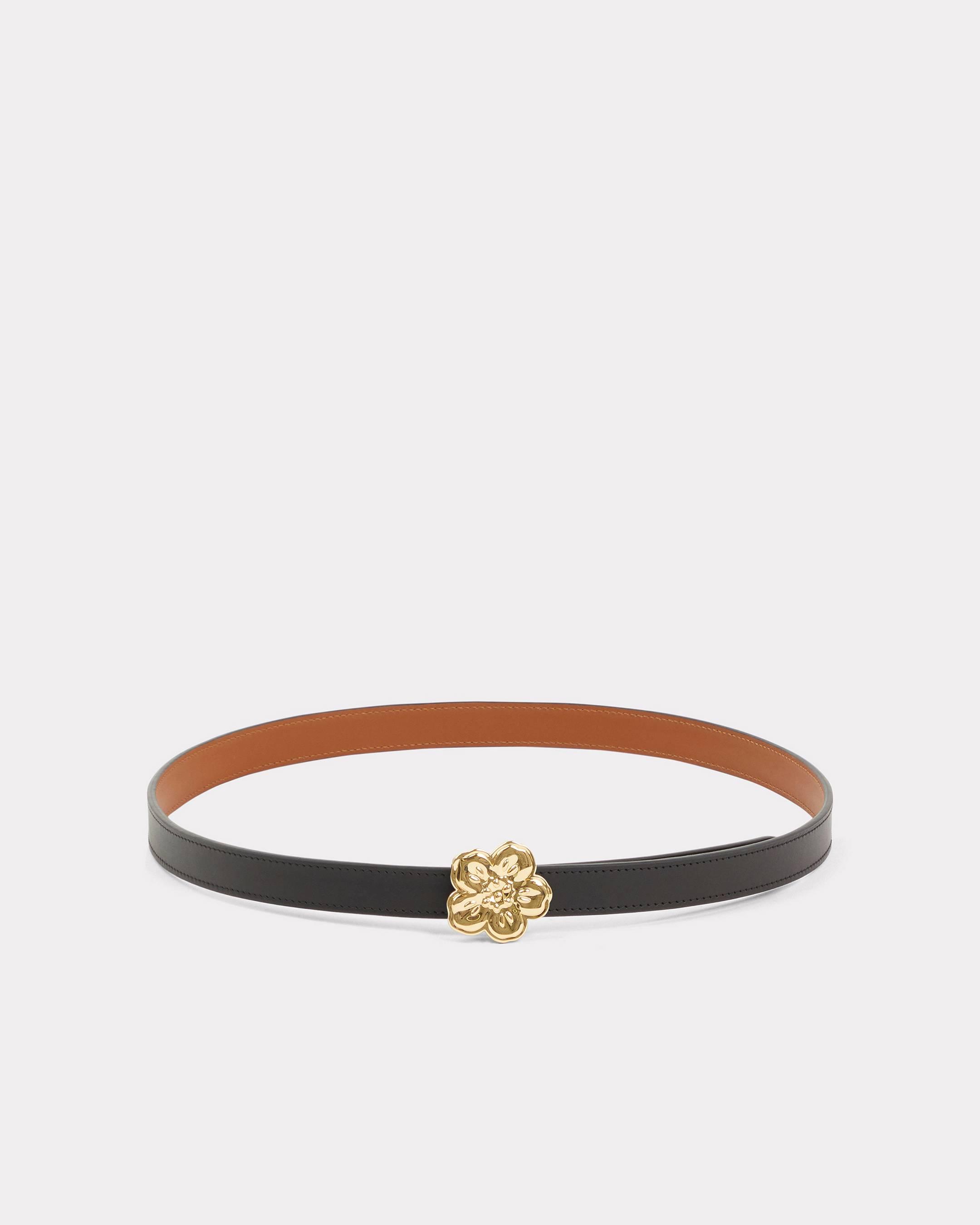 KENZO 'boke Flower' Leather Reversible Belt in White for Men | Lyst