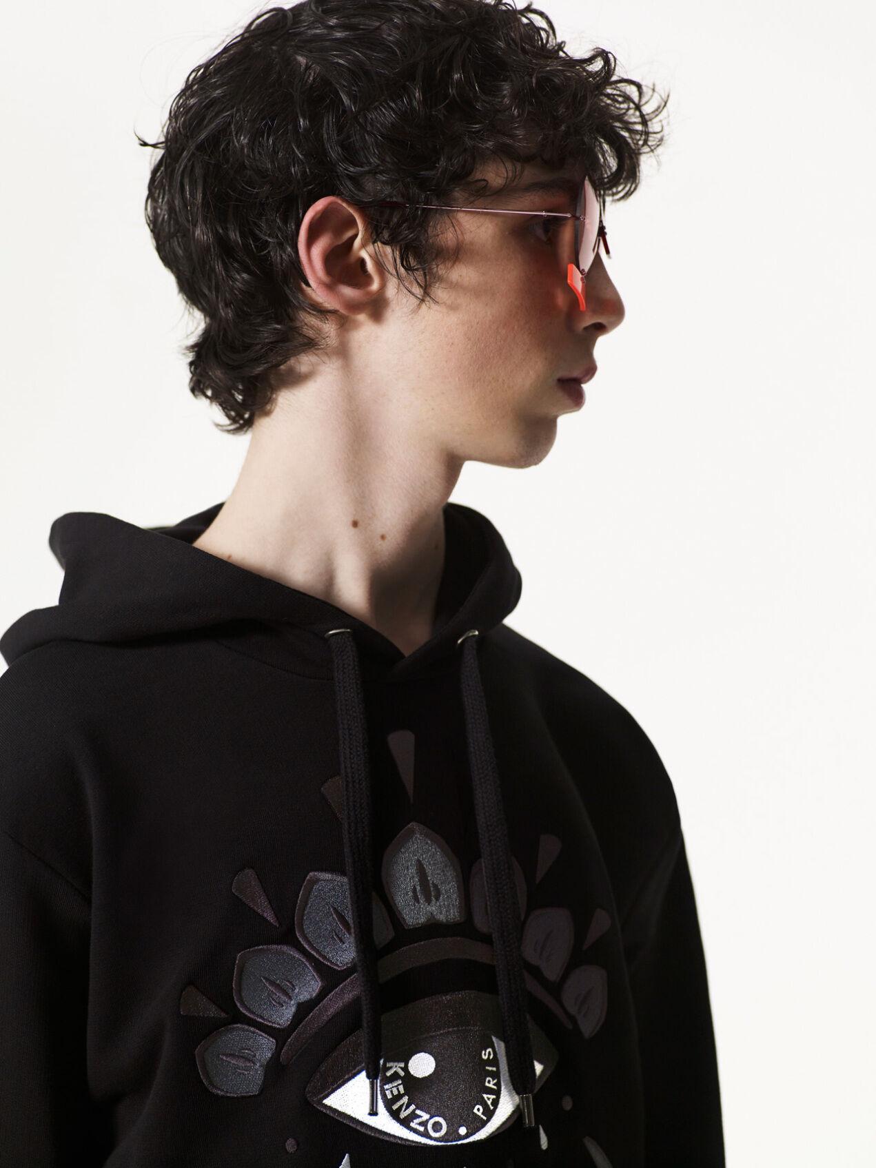 KENZO Cotton Eye Hoodie in Black for 
