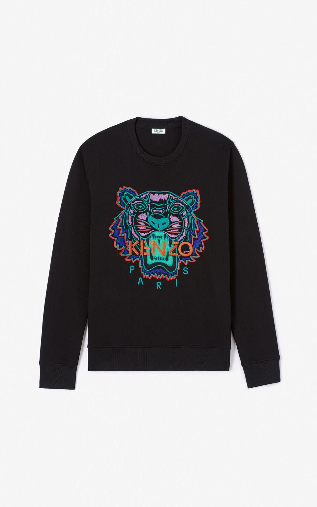 kenzo black tiger sweatshirt