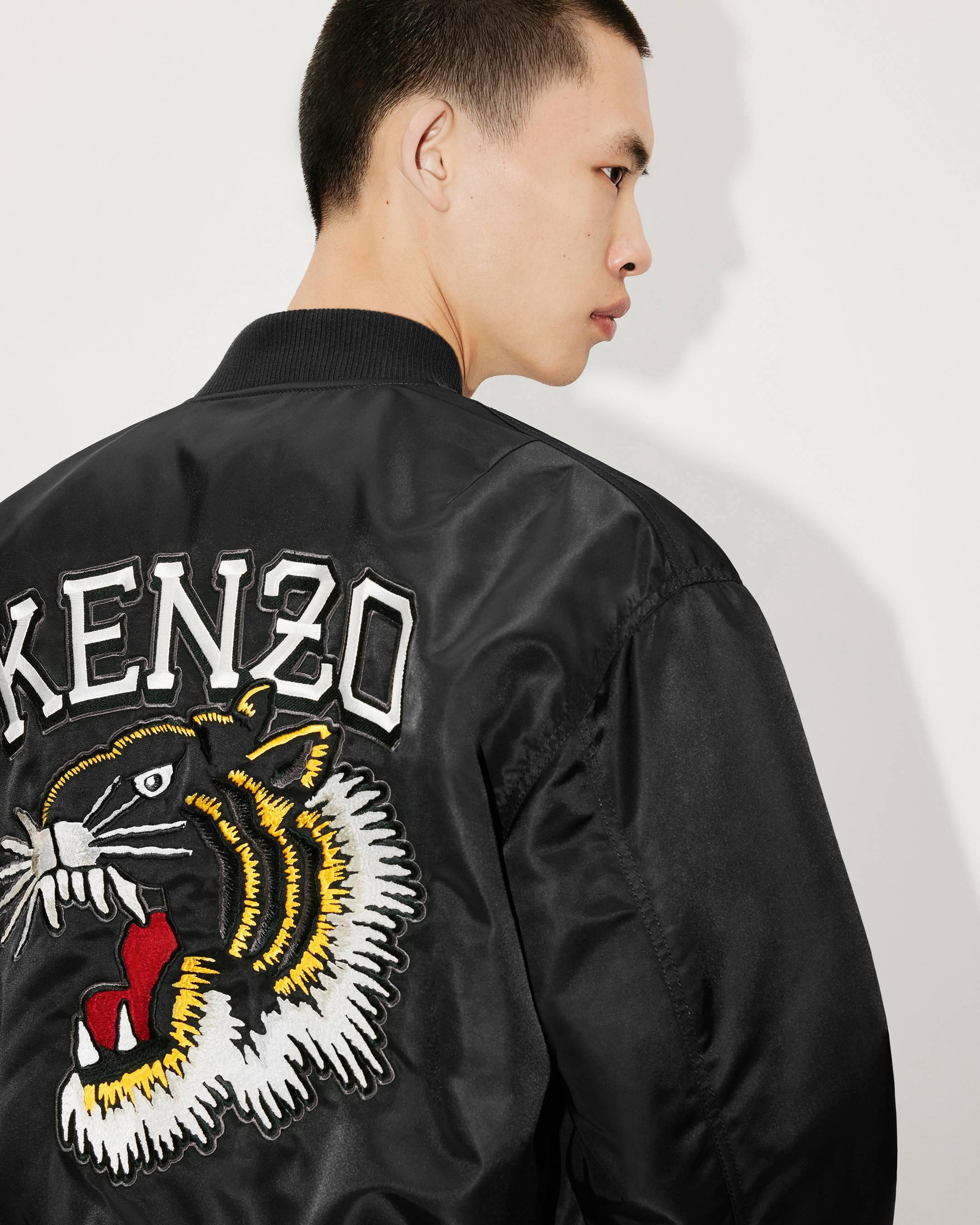 KENZO 'tiger Varsity' Embroidered Bomber Jacket in Black for Men | Lyst UK