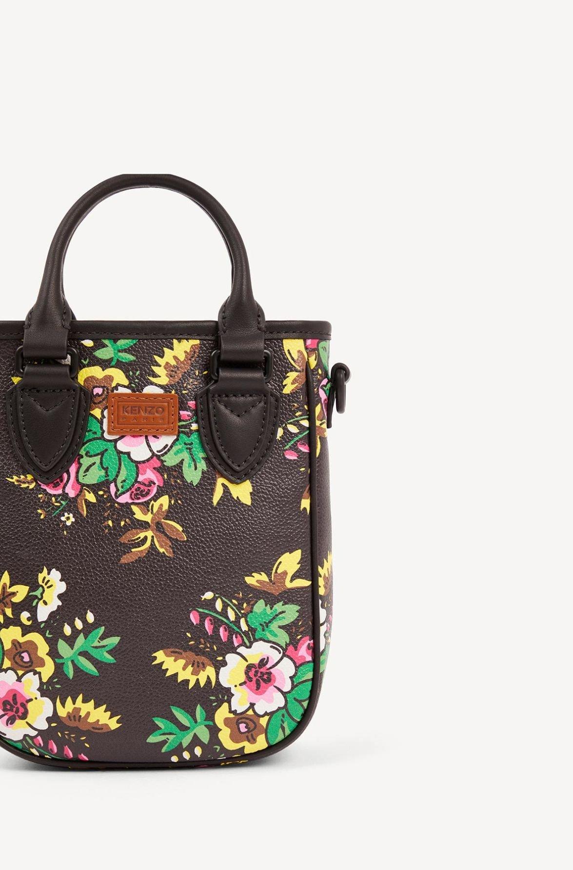 KENZO Mini Pop Bouquet Faux Leather Tote Bag