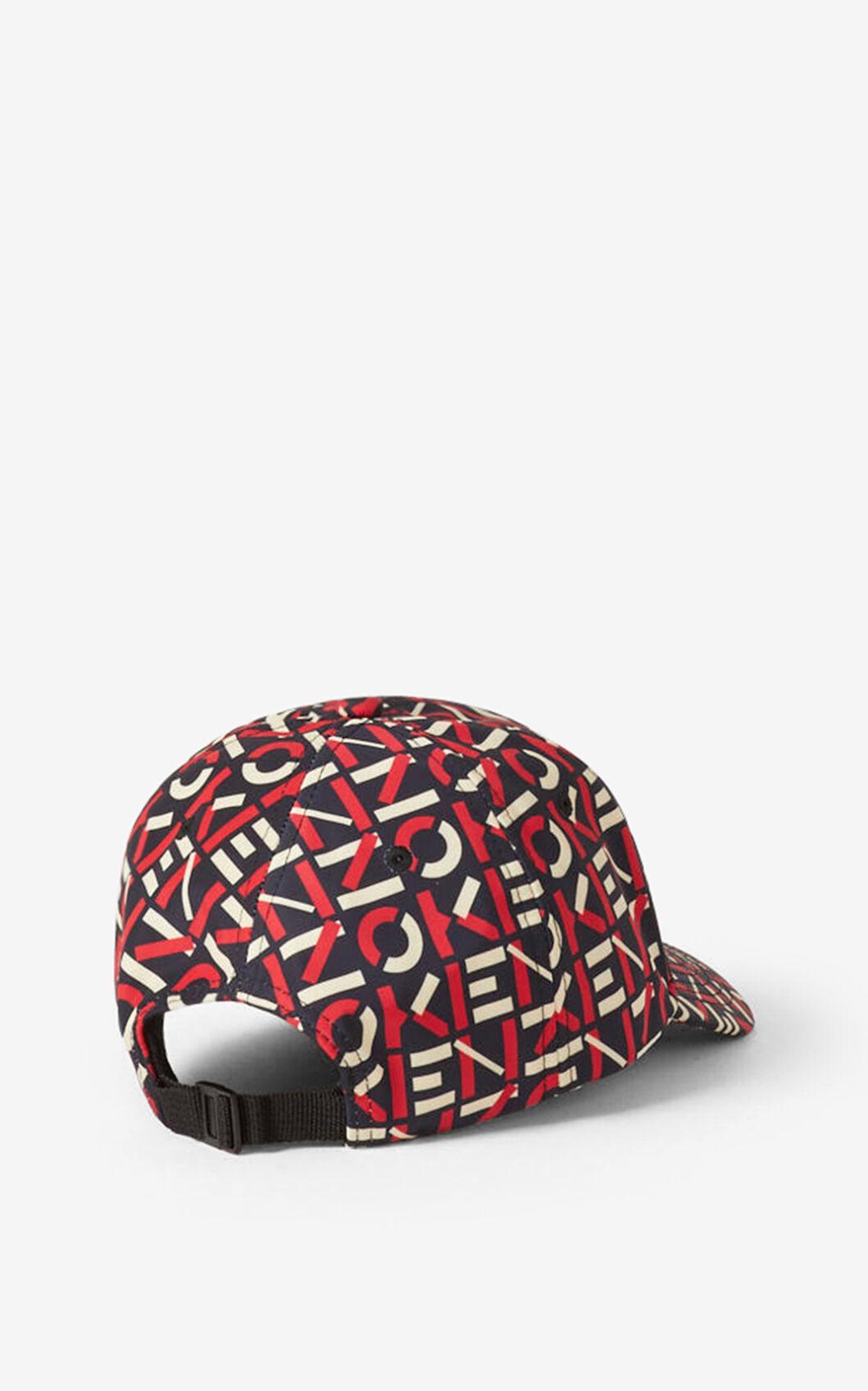 KENZO Sport Monogrammed Cap in Red | Lyst