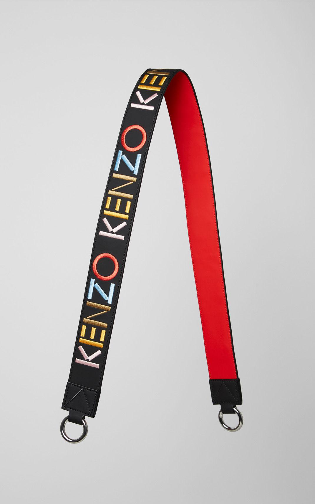 KENZO Leather Logo Shoulder Strap in 