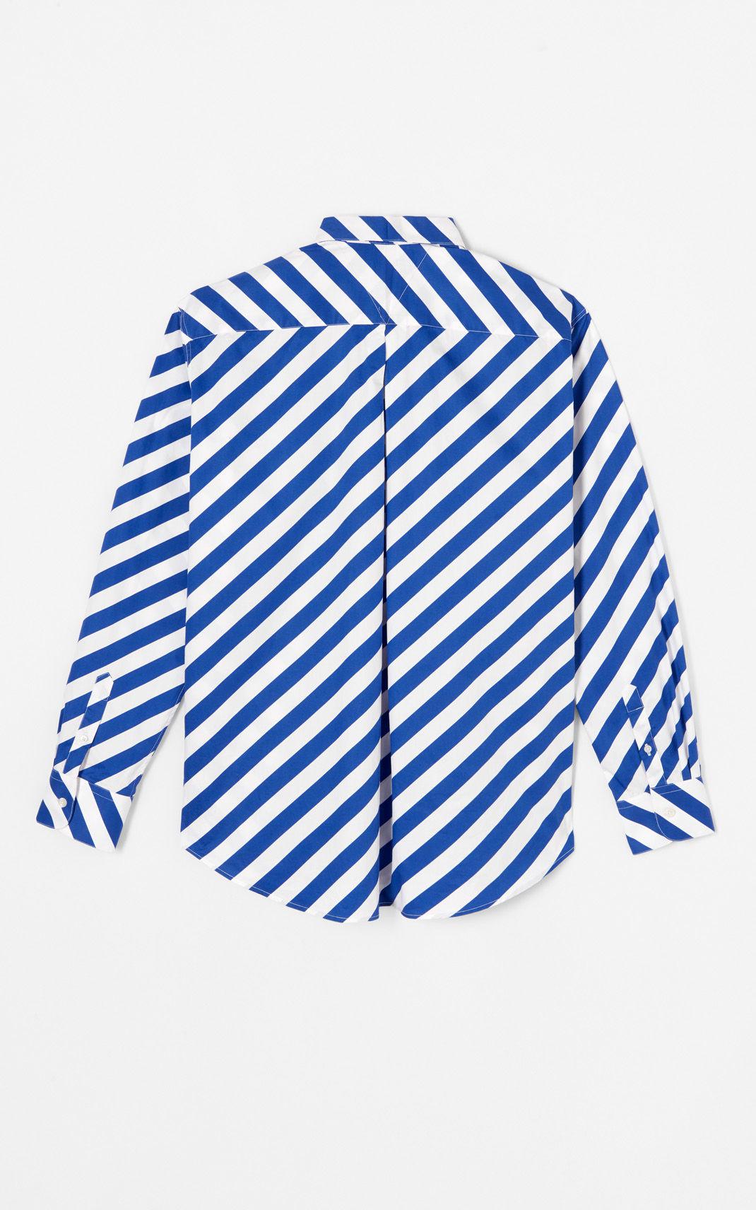KENZO Cotton Diagonal Striped Shirt in 