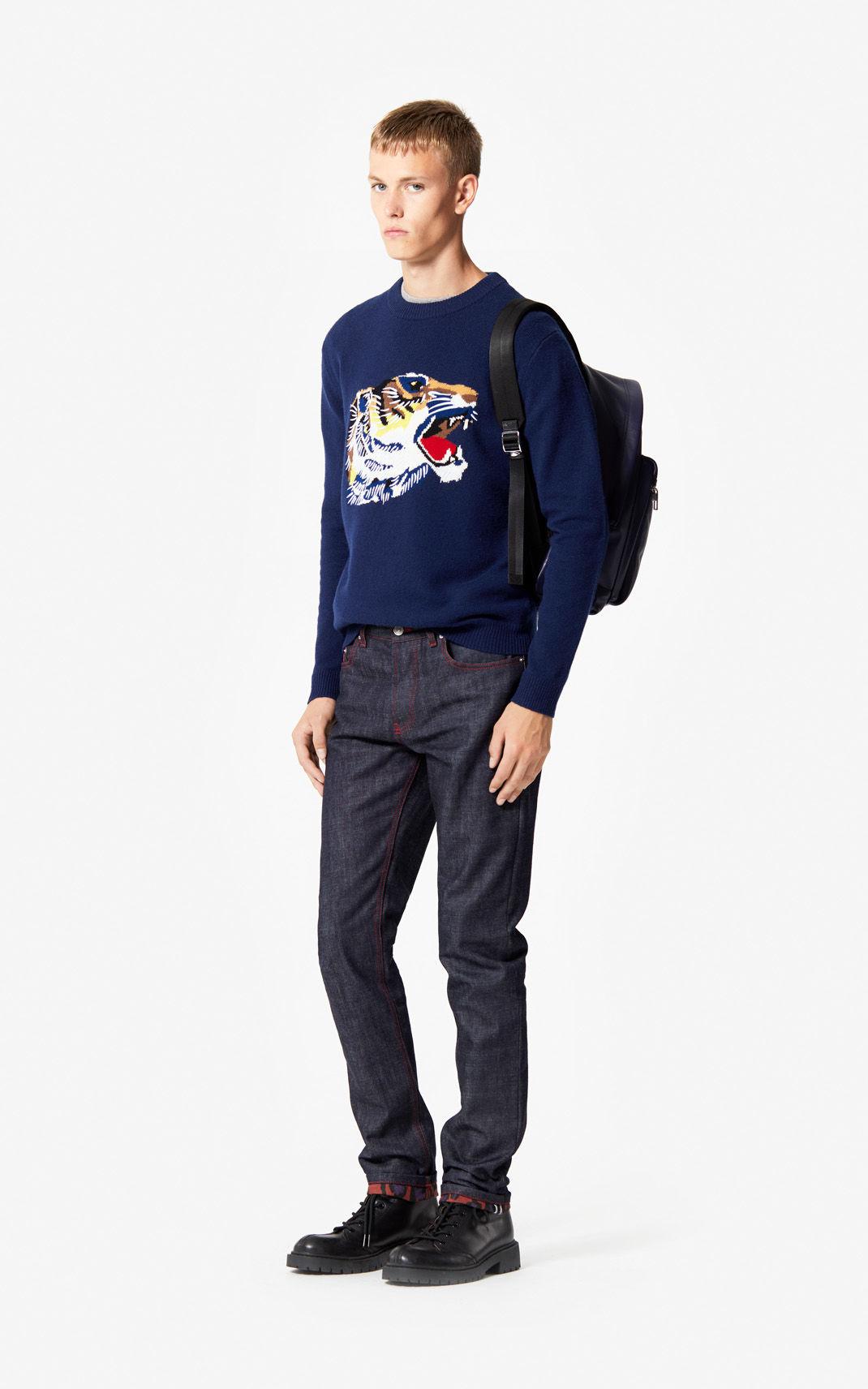 kenzo tiger head jumper